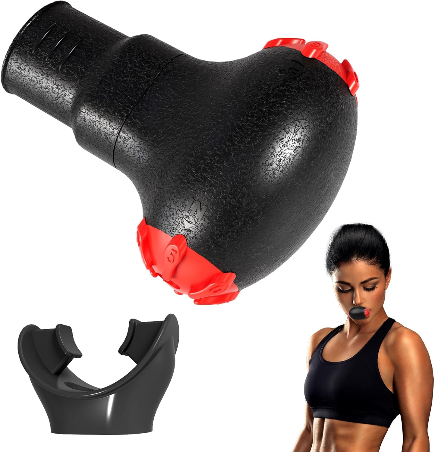 Breathing Exercise Device for Lungs with 2 Mothpieces | Breathing Trainer for Respiratory Therapy, Lung Exerciser Device & Lung Trainer | Lung Strengthener for Better Breath