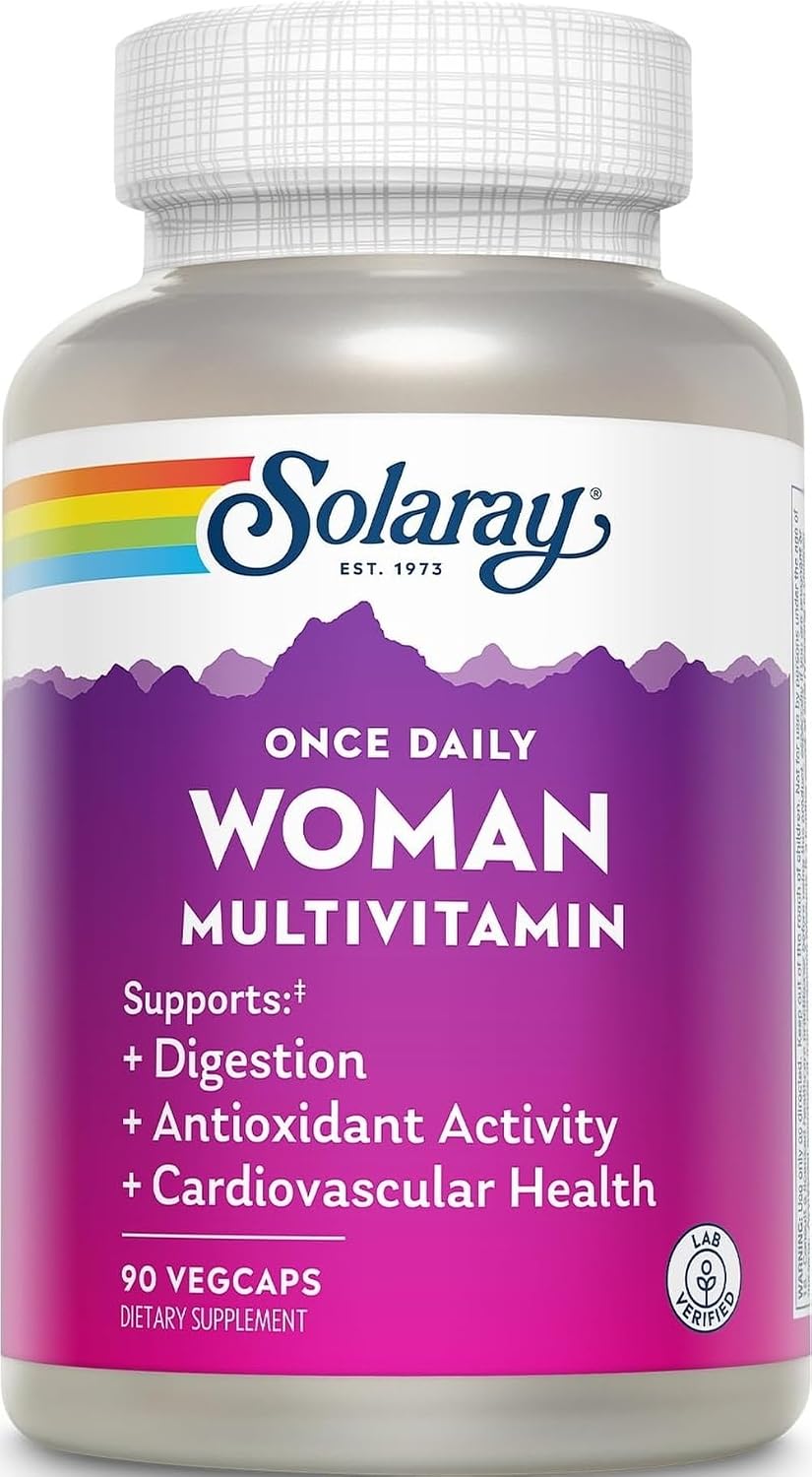SOLARAY Once Daily Woman Multivitamin with Iron, 90 VegCaps