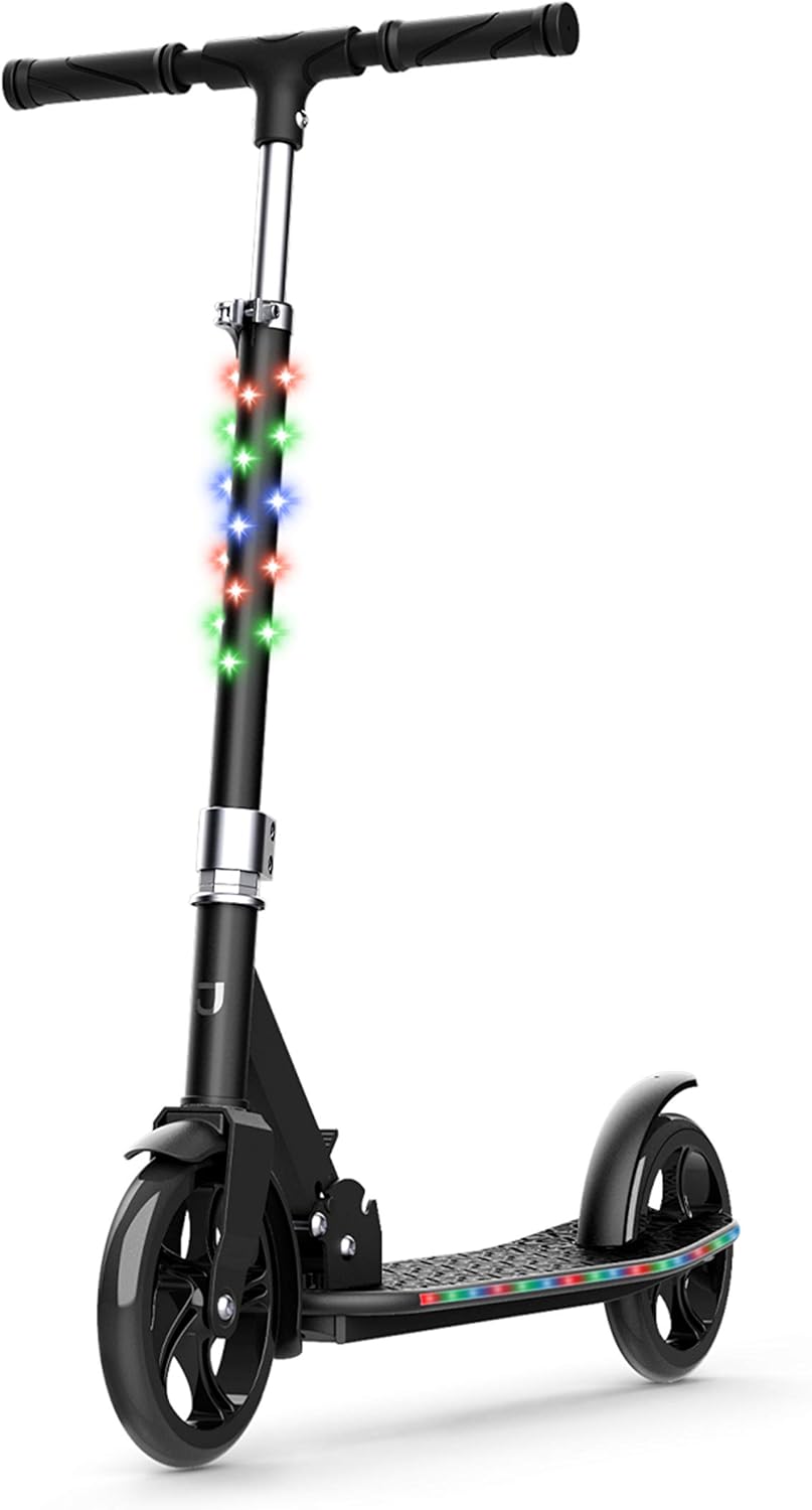Jetson 2-Wheel Kick Scooter, Sturdy Wide Deck, Height Adjustable Handlebar, Rear Brake, Easy-Folding Mechanism, 8 inch wheels