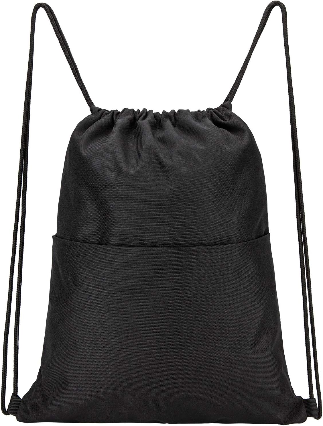 Vorspack Drawstring Backpack Water Resistant String Bag Sports Sackpack Gym Sack with Side Pocket for Men Women