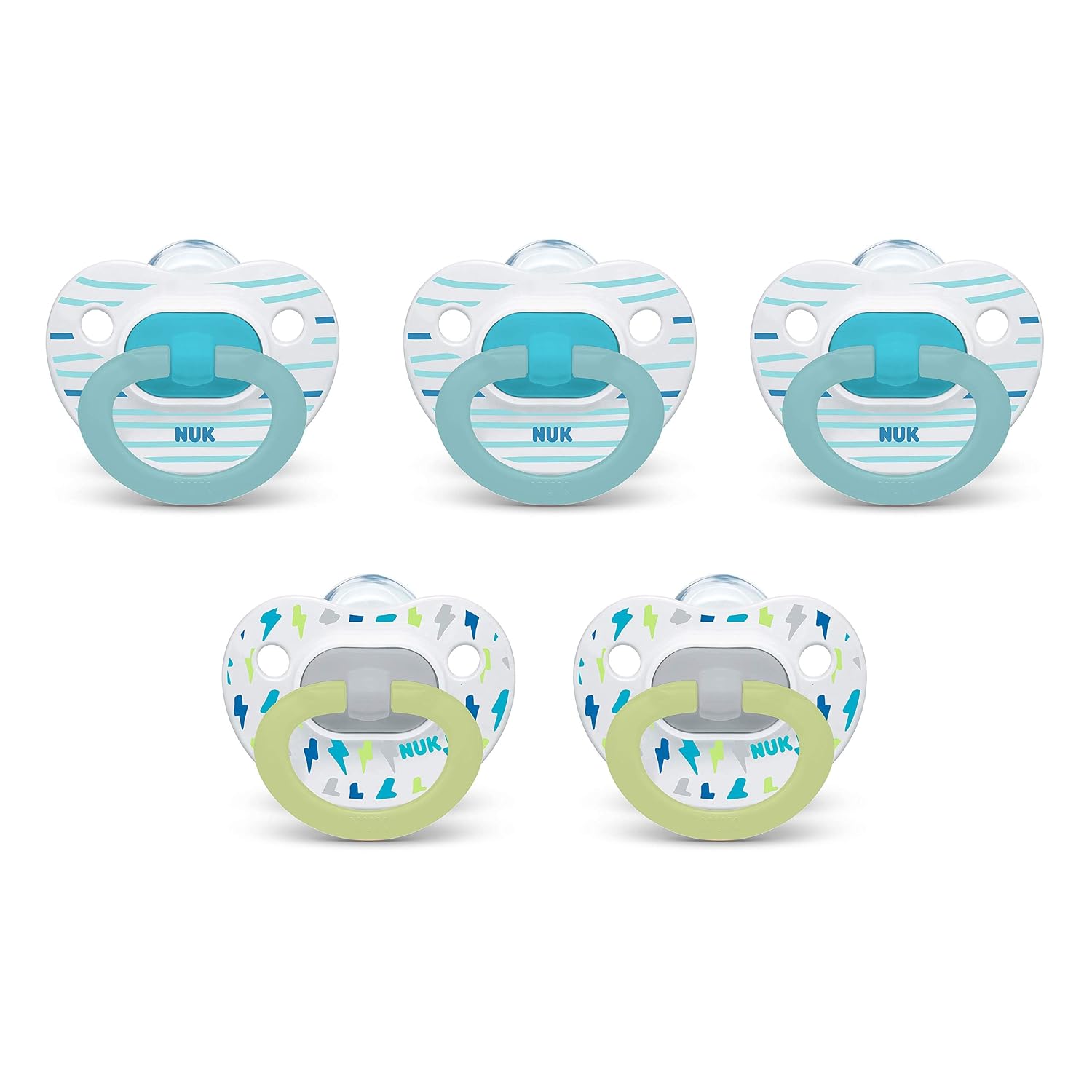 NUK Orthodontic Pacifiers, 6-18 Months, 5-Pack