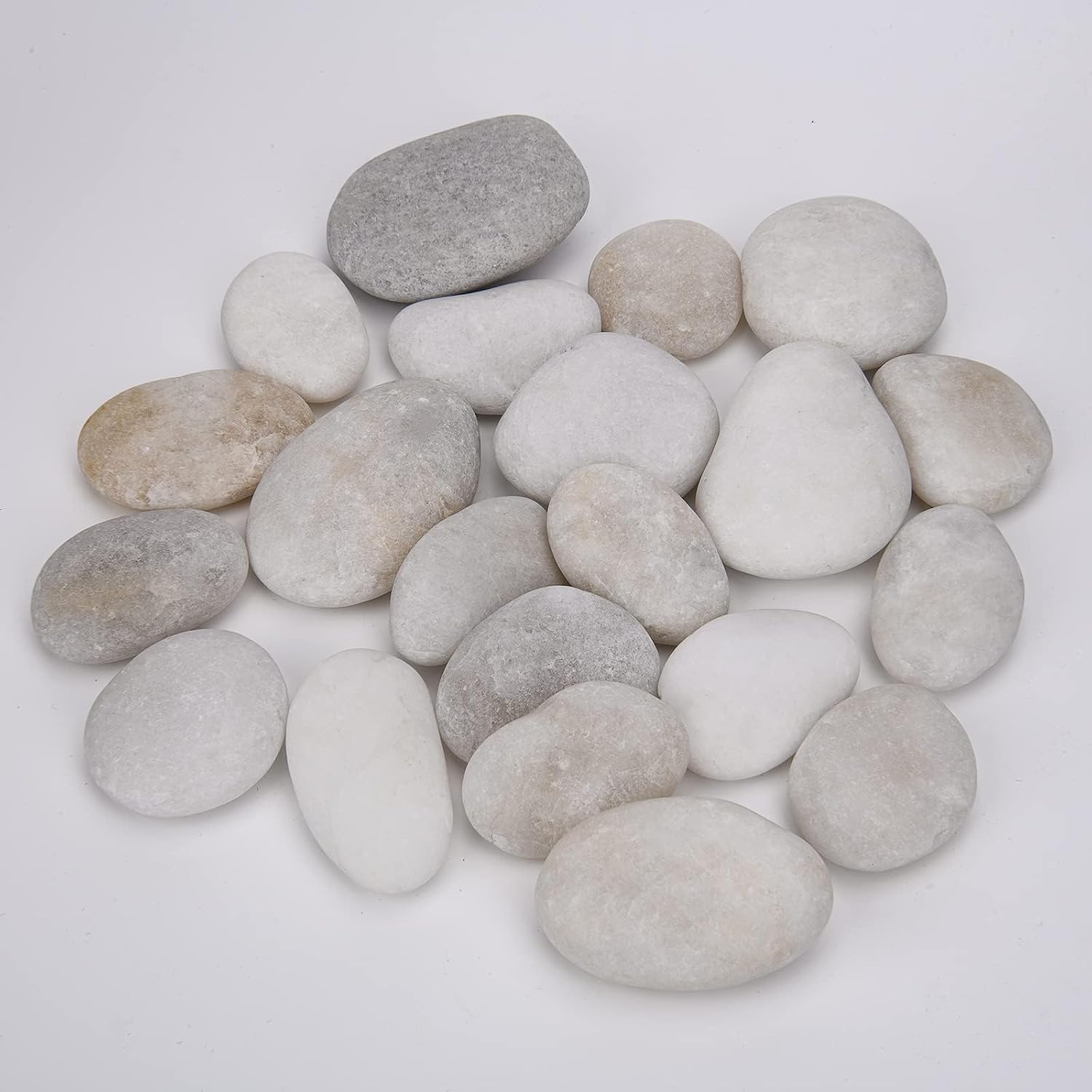 Hisredsun 21 Pcs 3-5cm Rocks for Painting,Smooth Pebbles for Arts Crafts
