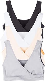 Caramel Cantina 4 Pack Nursing Maternity Women’s Sleep Comfort Bralette Bra
