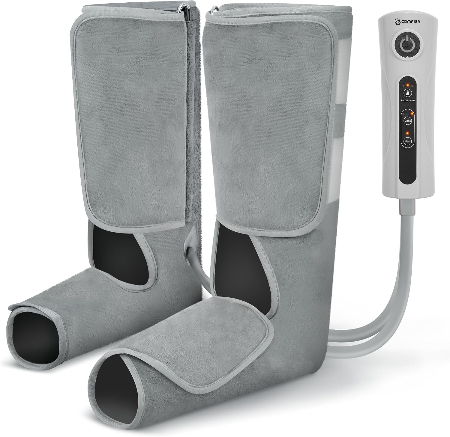 COMFIER Leg Massager for Pain and Circulation with Heat, Foot and Leg Massager with Compression, Calf Massager with 3 Intensities, Gifts for Women, Adjustable Massage Boots,Mens Gifts