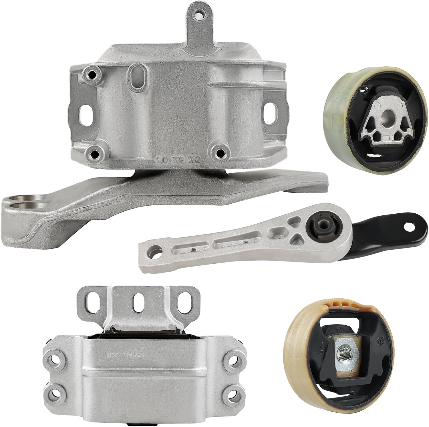 JDMON 5Pcs Engine Motor & Transmission Mount Kit Replacement for 2005-2018 Volkswagen Jetta, 2006-2009 VW Rabbit L5 2.5L Compatible with A4926, A4927, A4928, A6962, A6969