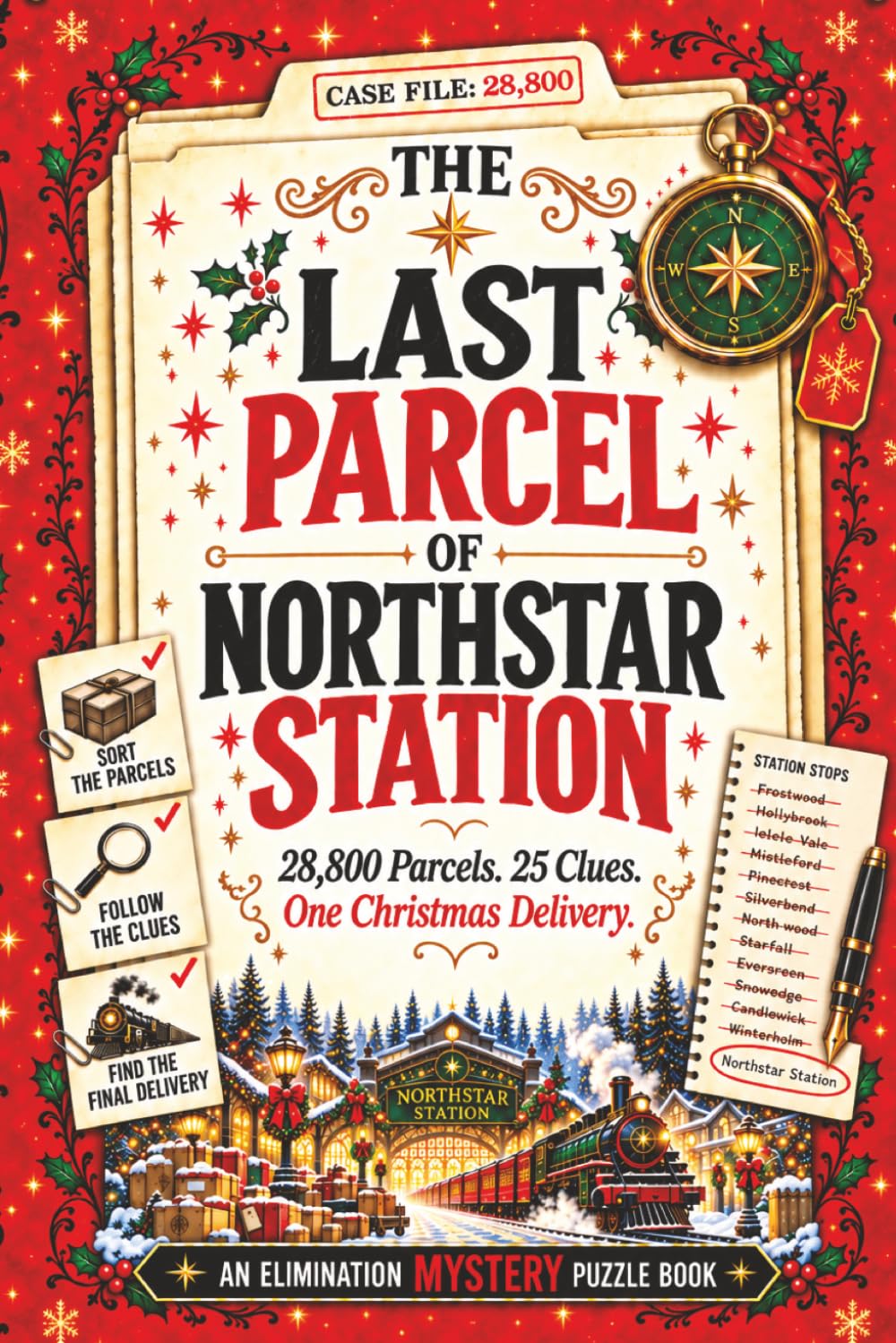 The Last Parcel of Northstar Station: 28,800 Parcels. 25 Clues. One Christmas Delivery. An Elimination Mystery Puzzle Book