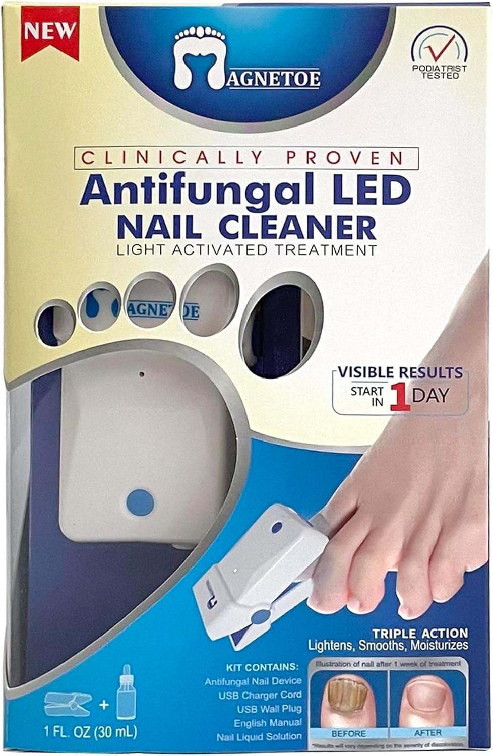 Compact Blue Light Wellness Nail Device – Portable LED Light for Personal Use – Simple, Travel-Friendly Design