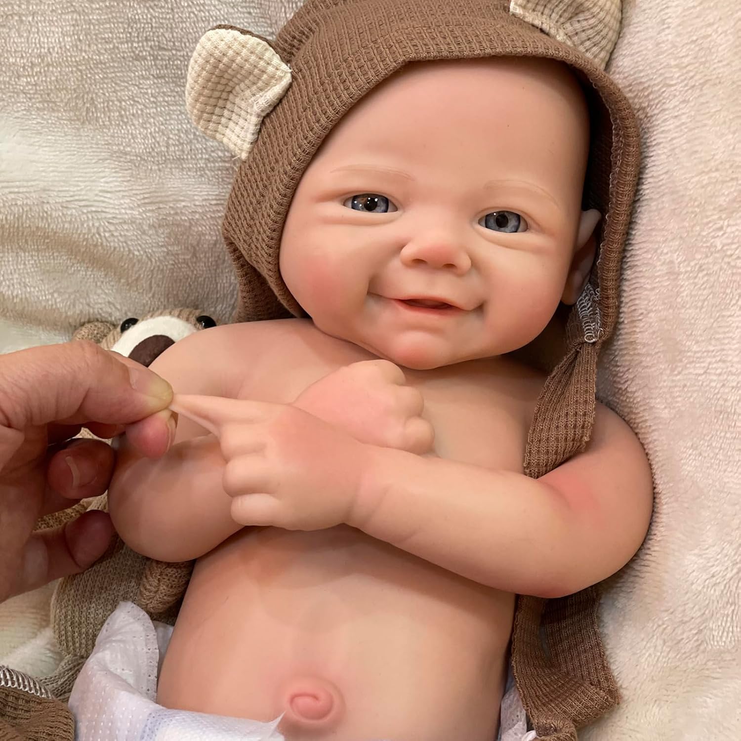 OtardDolls Reborn Baby Dolls Lifelike Reborn Baby Doll 17 Inch Full Body Silicone Reborn Baby Handmade Weighted Newborn Lifelike Baby Dolls Set for Children