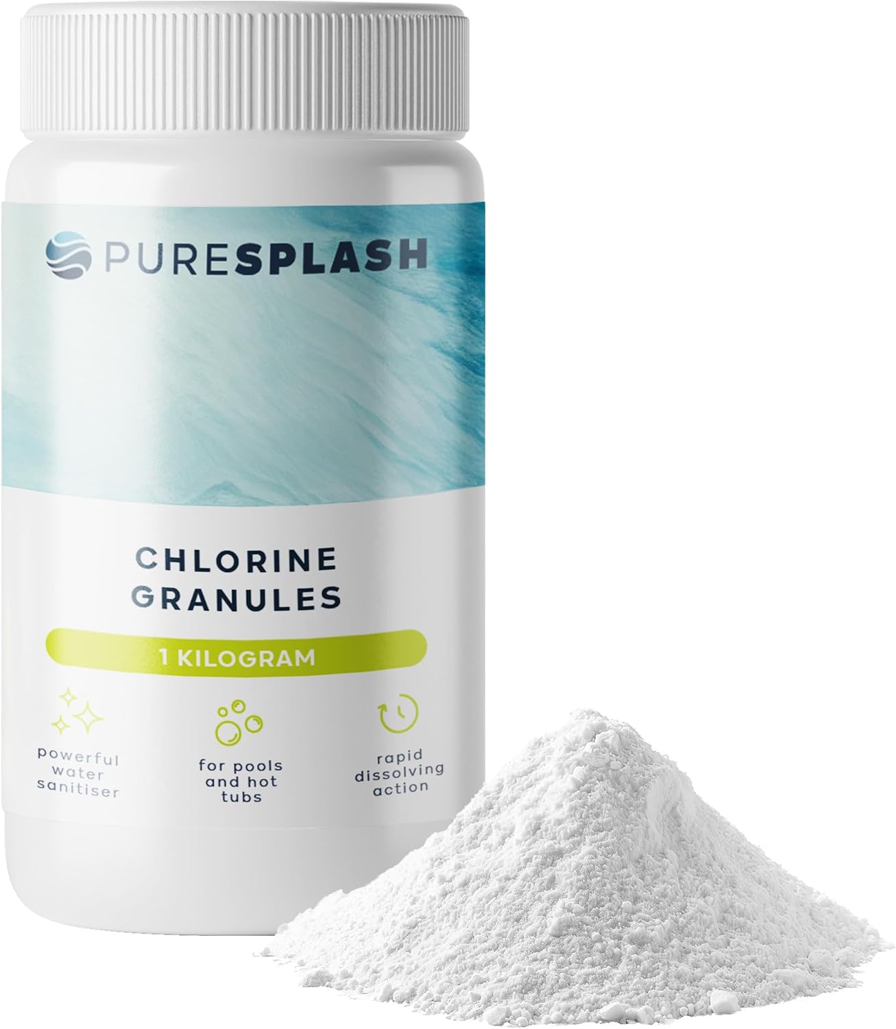 CUQOO Clear Water Chlorine Granules 1kg | Lazy Spa Clorine Hot Tubs Pool