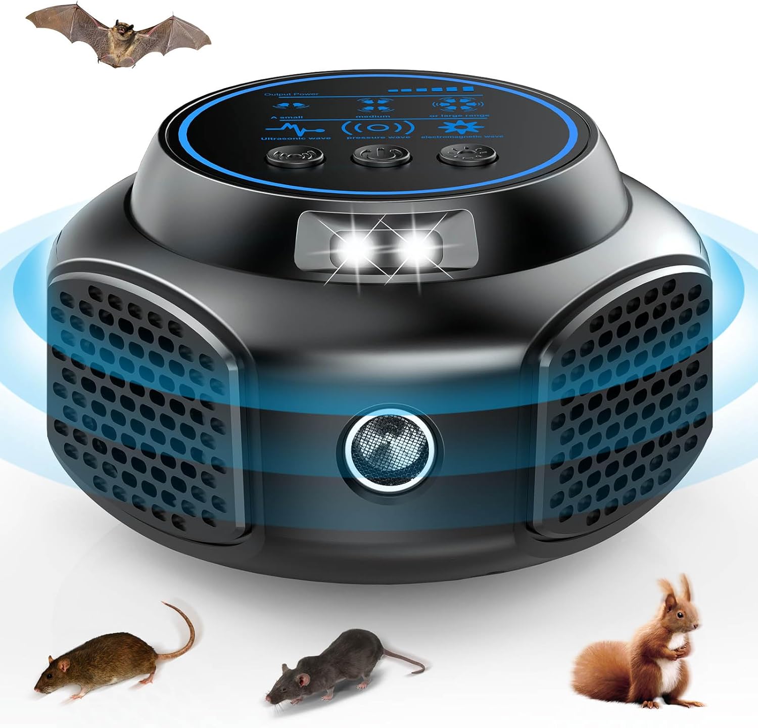 Ultrasonic Pest Repellent Plug in, Indoor Electronic Deterrent for Mouse, Rat, Squirrel, Rodent, Roach, Ant, Spider Control for Garage, Attic, Kitchen, Home