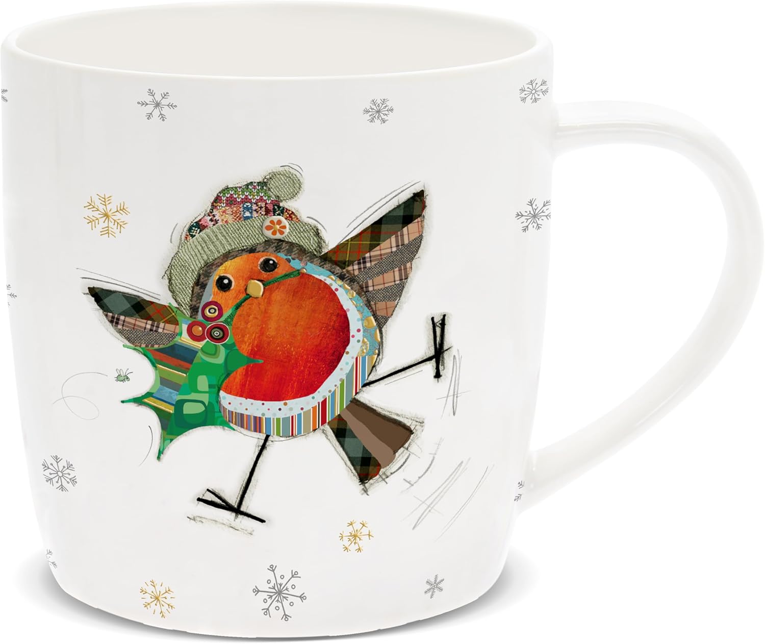 Lesser & Pavey British Designed Coffee Mug | Ceramic Coffee Mugs for Home or Work | Large Mugs for Hot Drinks | Robin Tea and Coffee Cups - Bug Art