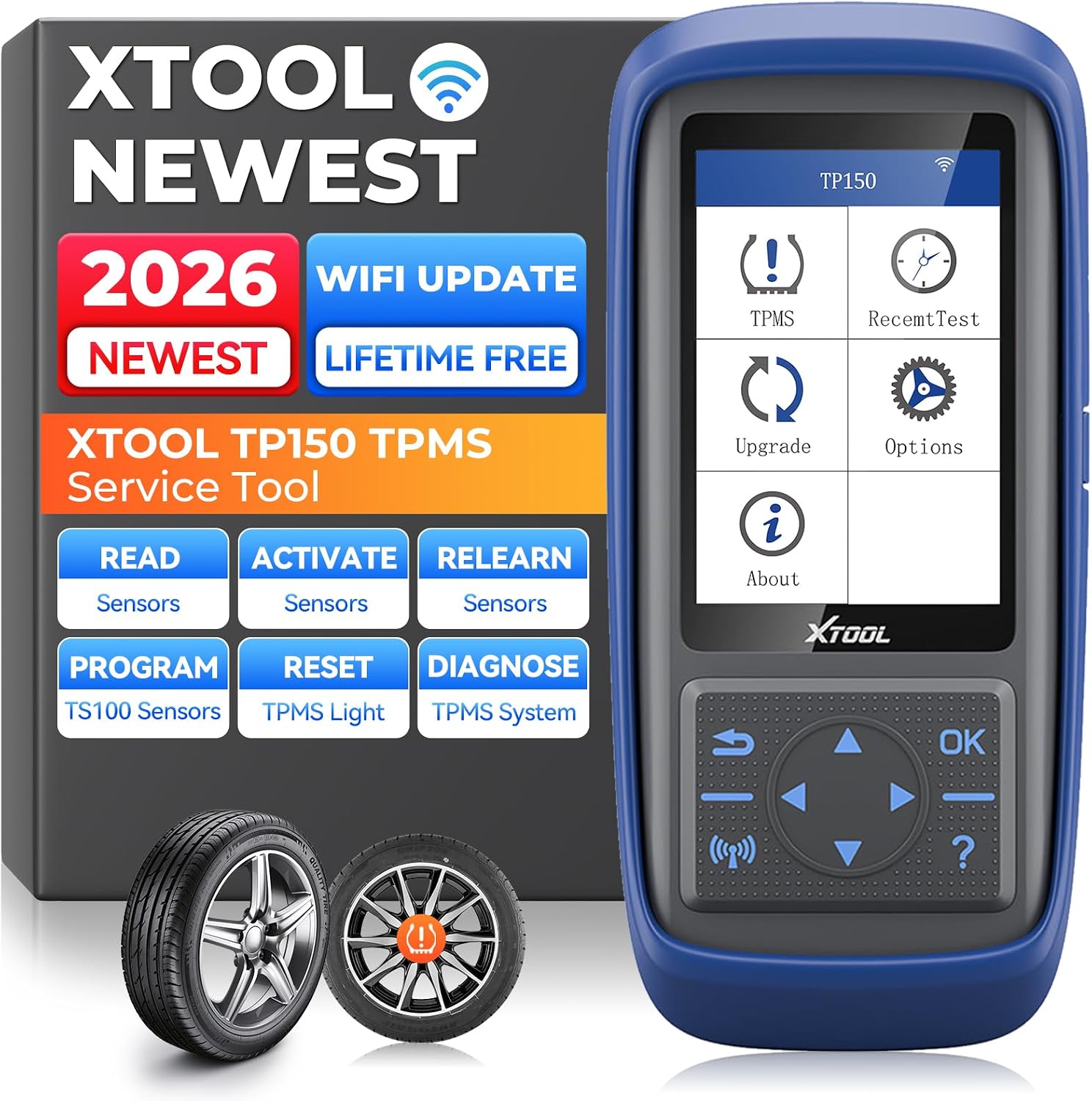 XTOOL TP150 TPMS Programming Tool, 2026 Universal TPMS Relearn Tool