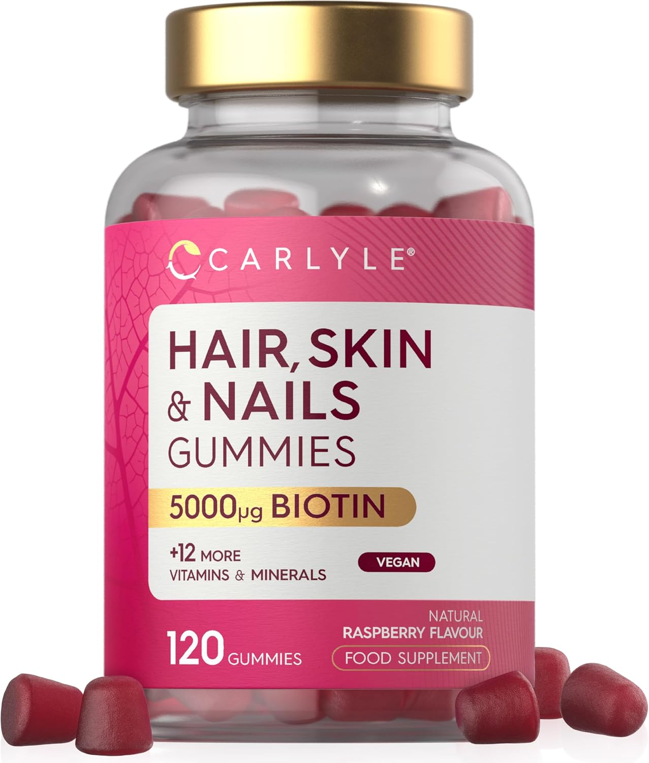 Hair Skin and Nails Gummies - 5000mcg Biotin - 120 Gummies