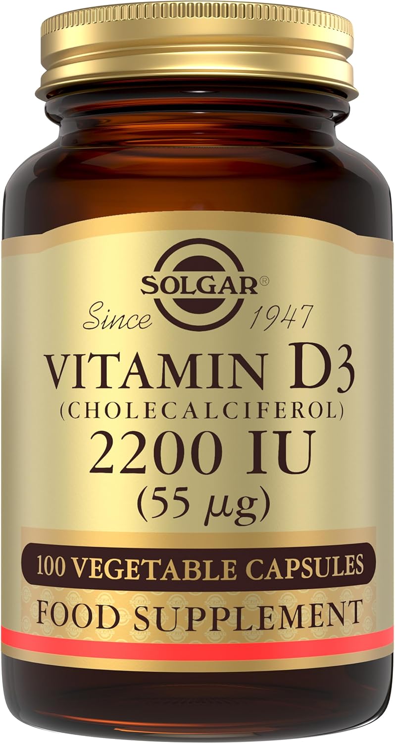 Solgar Vitamin D3 2200 IU (55 µg) - 100 Veg Capsules
