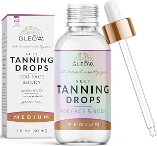 Face Tanning Drops to Add to Moisturizer - Medium Bronzing Drops for Face & Body - Quick Tan Drops - Tanning Drops for Your Face - Face Self Tanner Drops 1oz - Non Toxic Self Tanner Face Drops