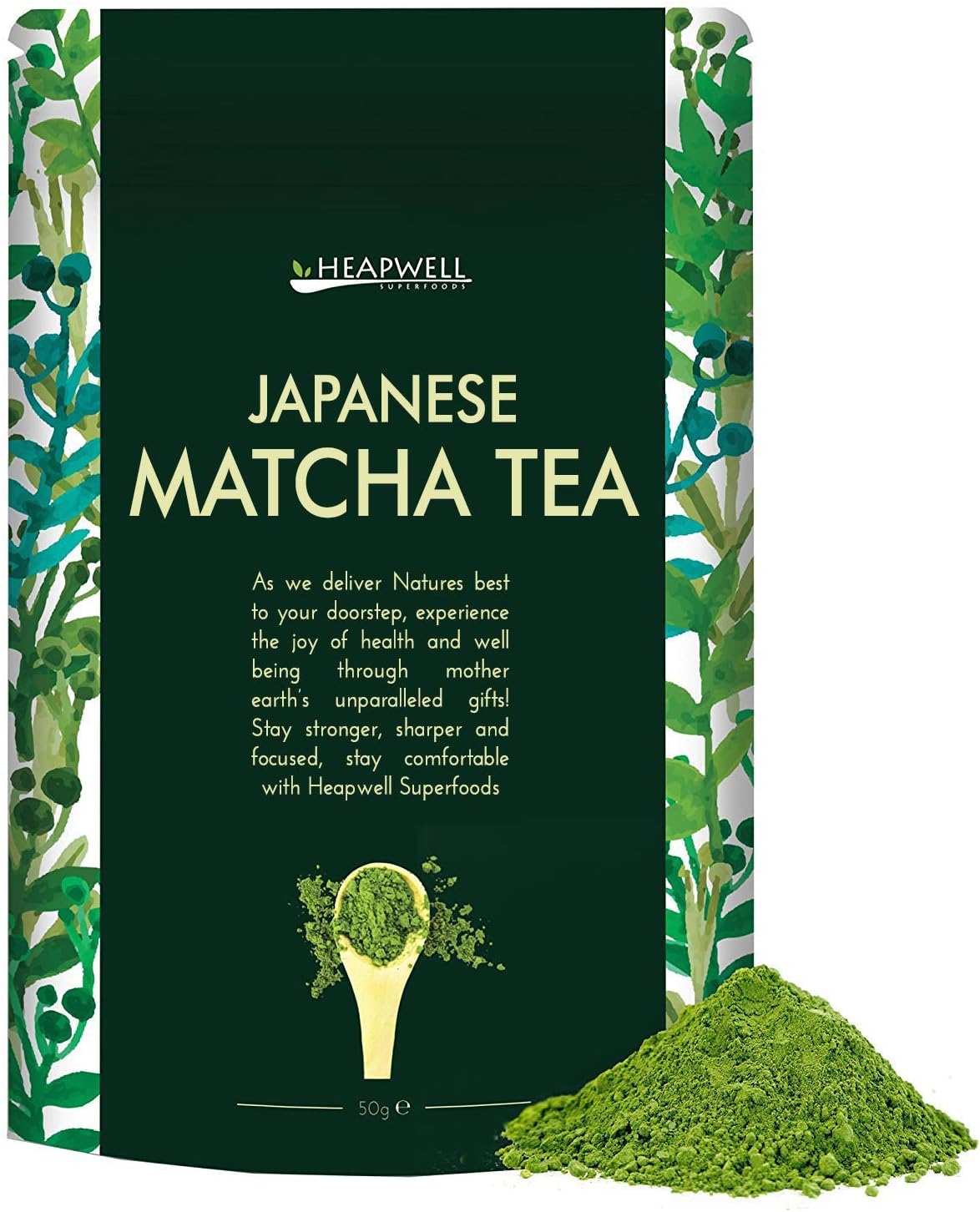 Natural Pure Herbal Heapwell Japanese Matcha Green Tea Powder 50 Grams