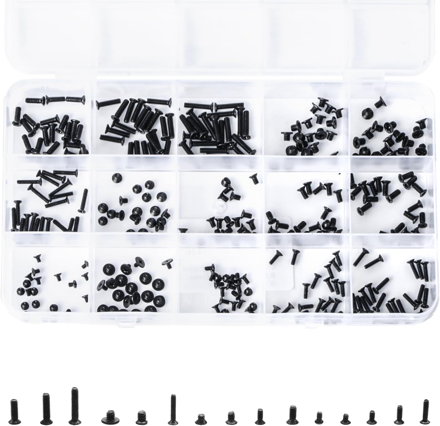 QTEATAK 300Pcs Black Laptop Notebook Computer Replacement Screws Kit for Lenovo Toshiba Gateway Samsung HP IBM Dell Sony Acer Asus SSD Hard Disk SATA
