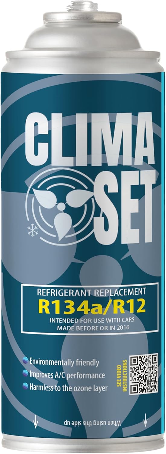 ClimaSet A/C Gas for Car Air Conditioning - R134a Replacement – for 1994 to 2016 Cars – Nature-Conscious – Non-Toxic – Corrosion-Resistant – 1 Piece – 280 g