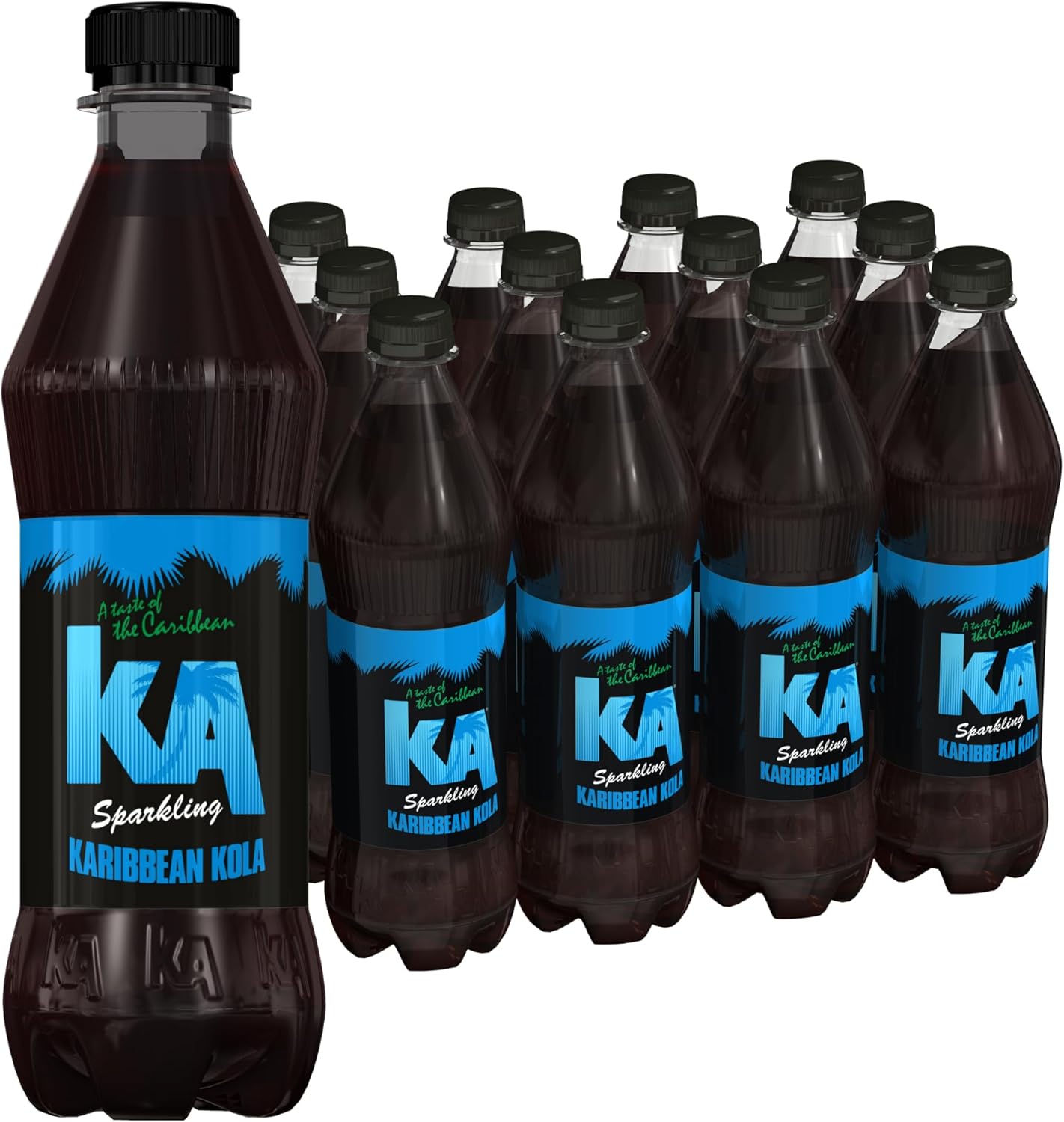 KA Caribbean Kola Fizzy Drinks - Traditional & Authentic Caribbean Jamaican Style Sparkling Drink - Soft Drinks Multipack - Caribbean Kola Soda Drinks Bulk Pack - 12 x 500ml Bottles