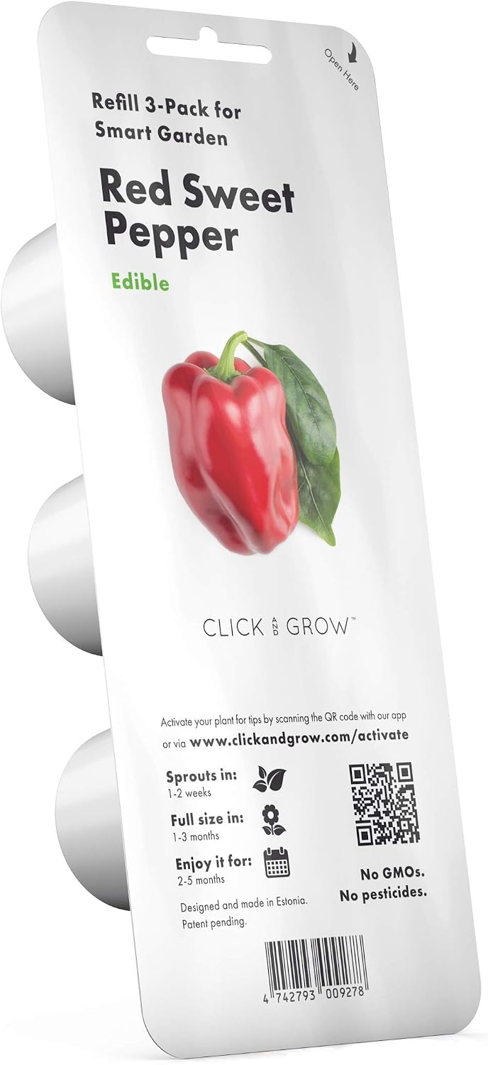 Click and Grow Smart Garden Red Sweet Pepper Plant Pods, 3-Pack