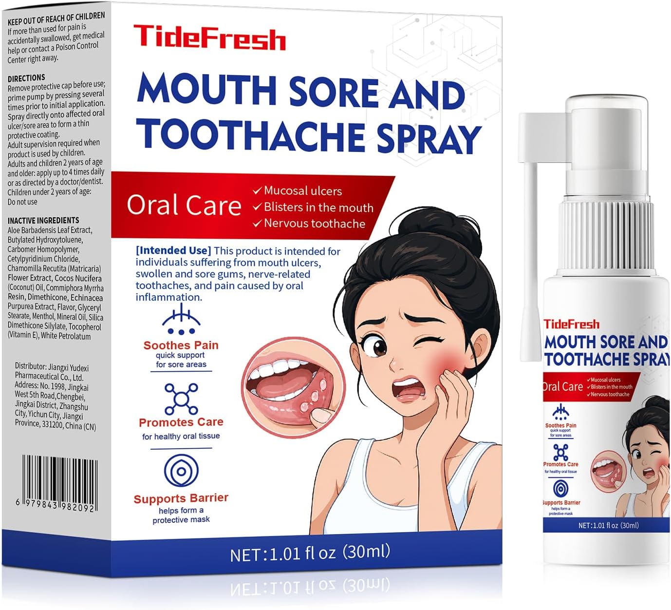 Toothache Pain Relief Adult Severe,Benzocaine 20% Canker Sore Treatment