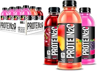 Protein2o 15g Whey Protein Isolate Infused Water, Ready To Drink, Gluten Free, Lactose Free, No Artificial Sweeteners, Flavor Fusion Variety Pack, 16.9 oz Bottle (Pack of 12)