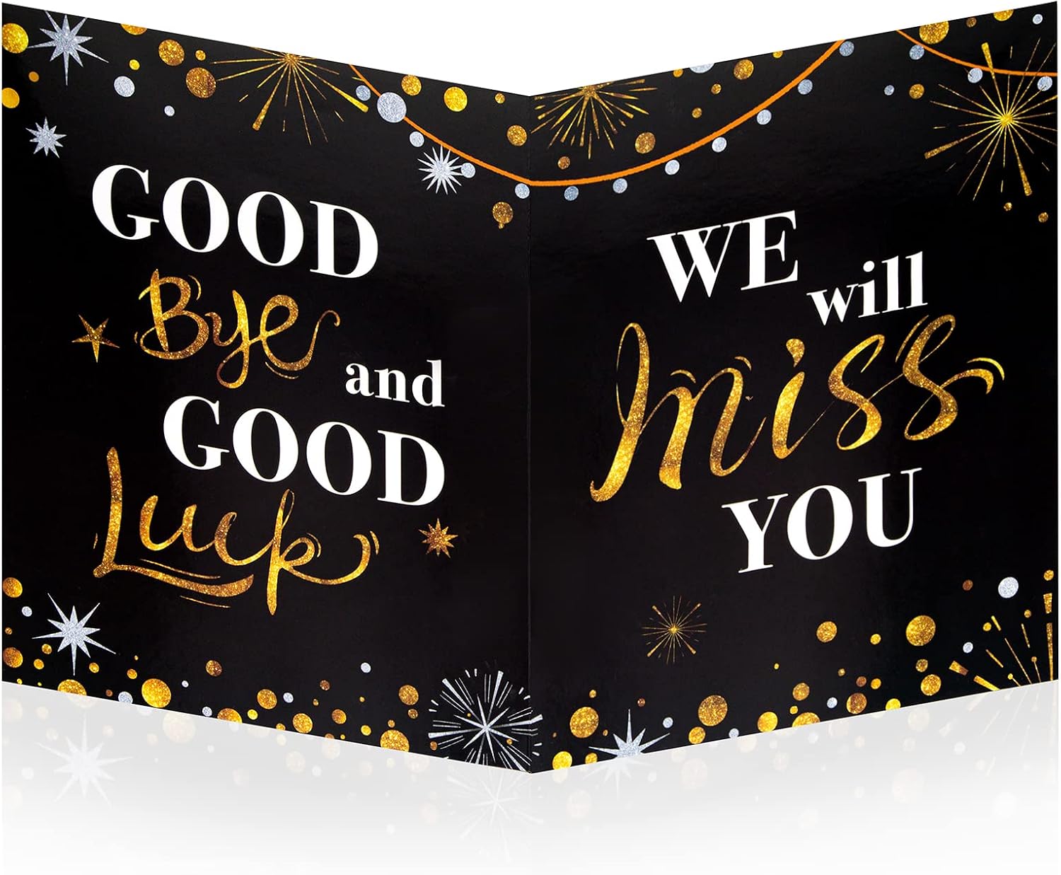 Giant Farewell Greeting Card, 13.8 x 21.6 Inch Good Luck Office Signature Card, We Will Miss You Goodbye Card, Large Going Away Card for Colleague, Retirement, Going Away Gift for Coworker Men