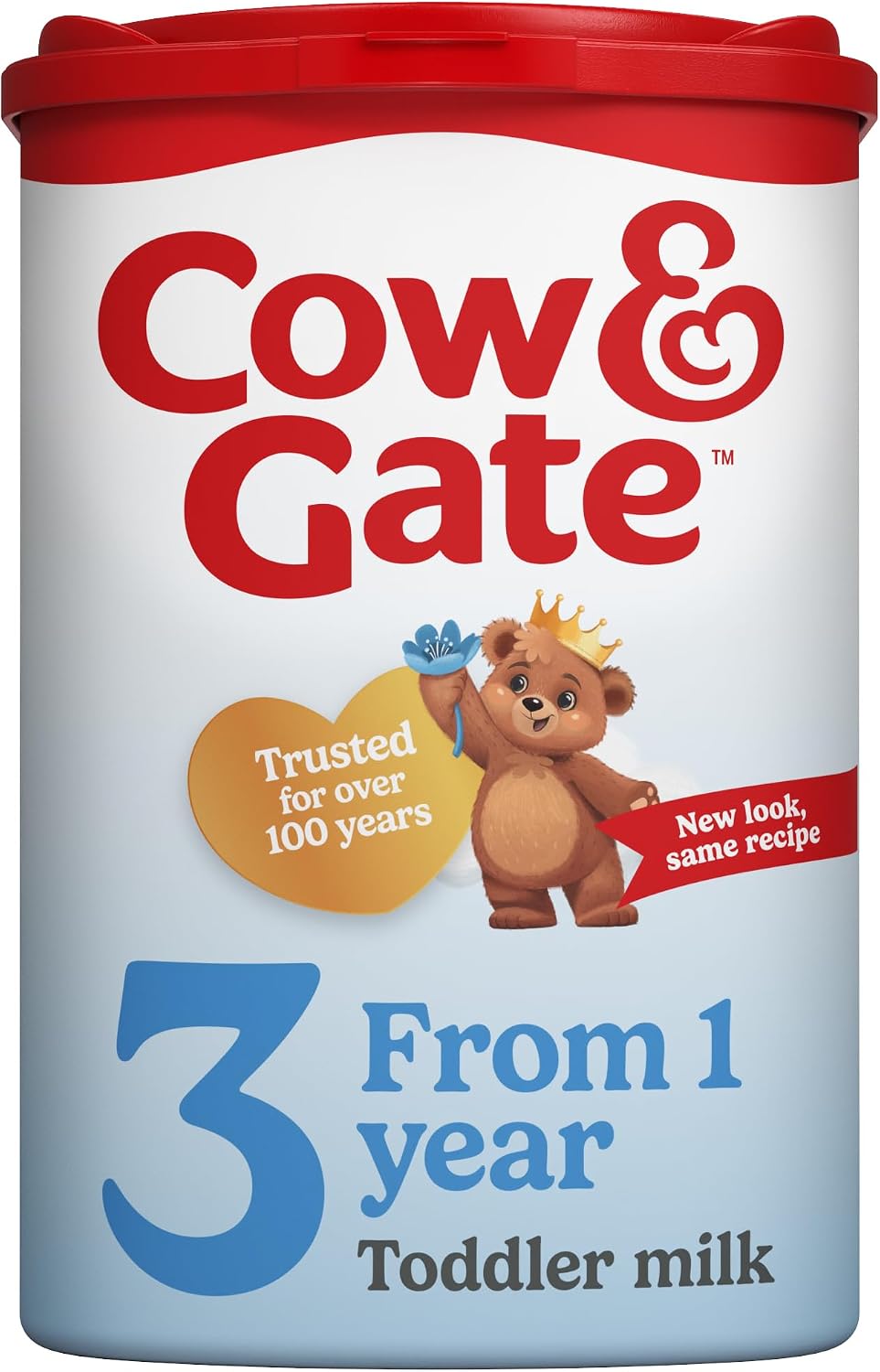 Cow & Gate 3 Toddler Baby Milk Powder Formula, 1-2 Years, 800g - Packaging May Vary