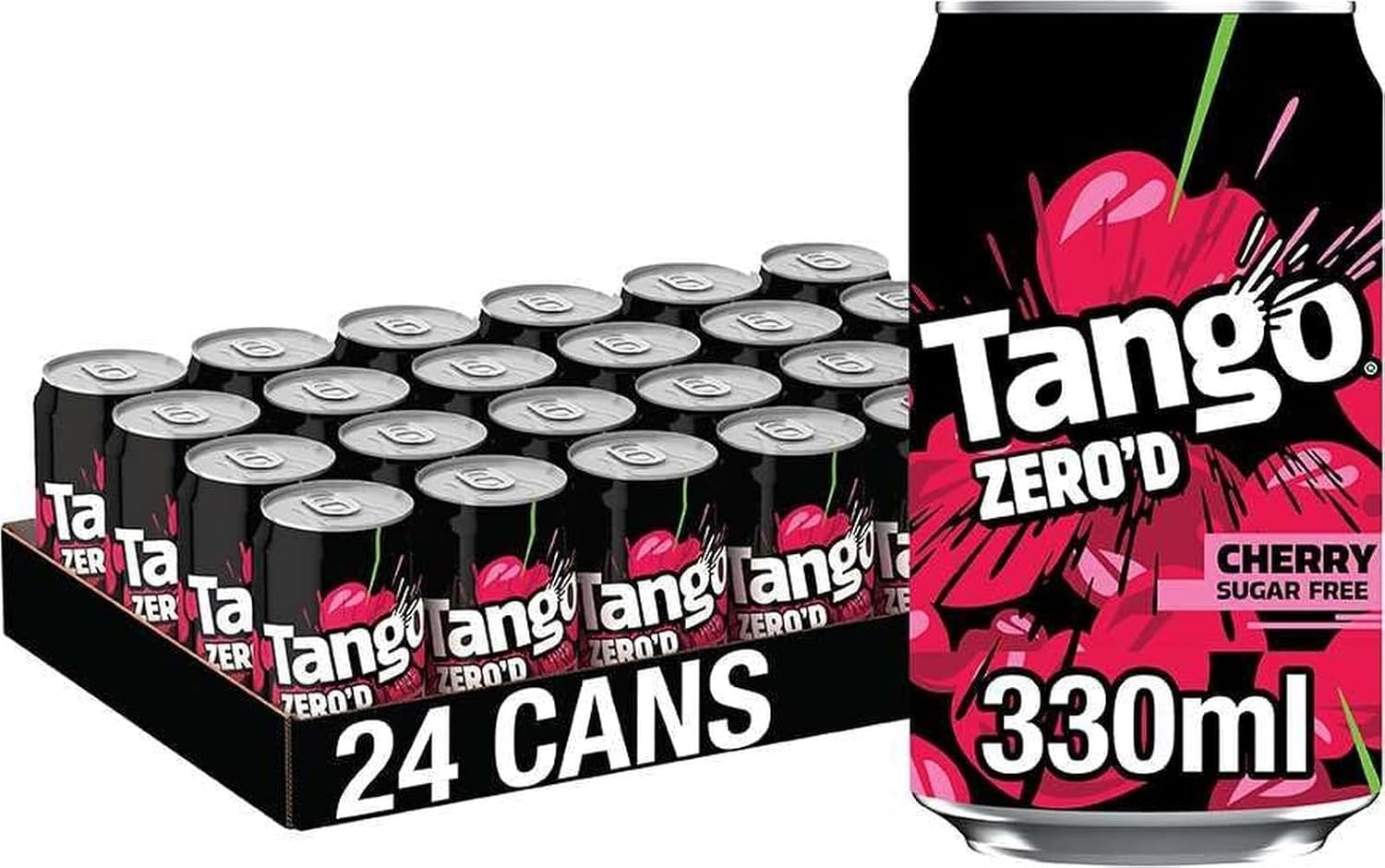 Tango Cherry Sugar Free | 330ml Can | 24 Pack