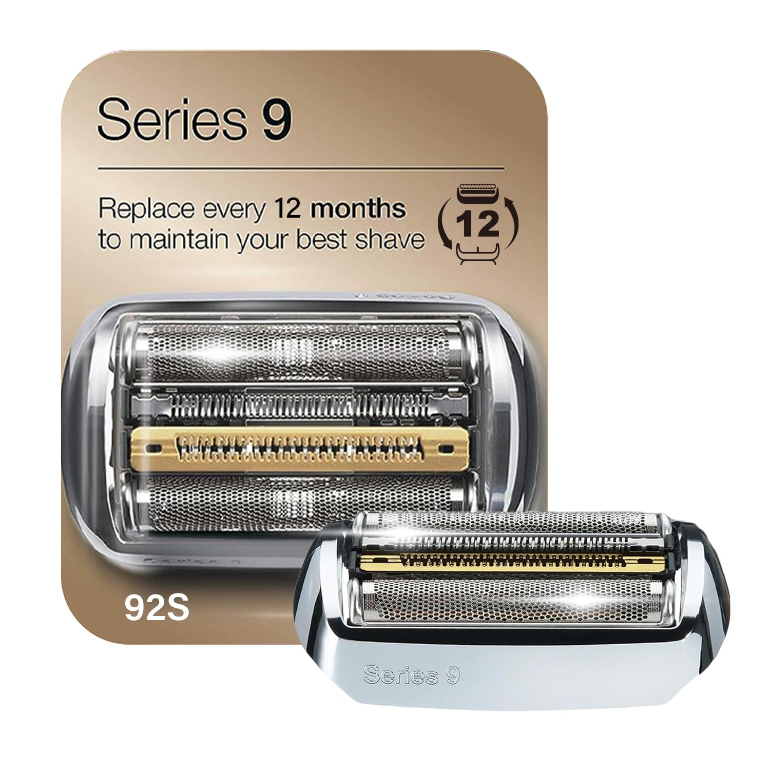 92S Replacement Heads Compatible with Braun Series 9 Electric Shaver Replacement blades for 9290cc, 9291cc, 9370cc, 9376cc, 9293s, 9260s, 9295cc, 9385cc.