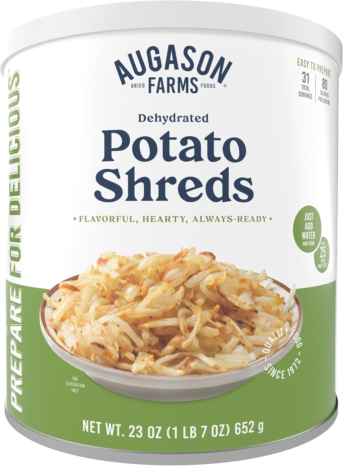 Augason Farms Dehydrated Potato Shreds, 23 oz