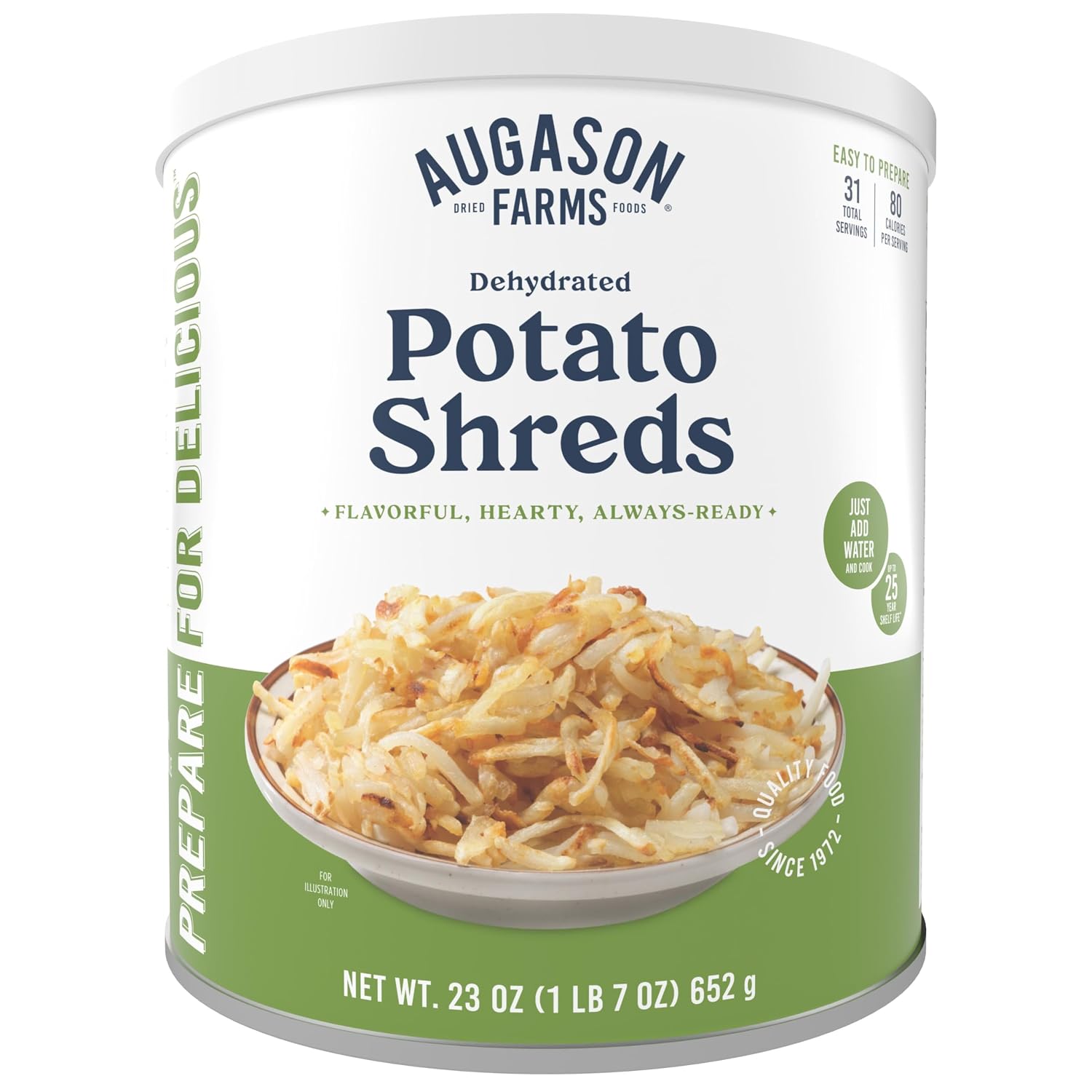 Augason Farms Dehydrated Potato Shreds Can