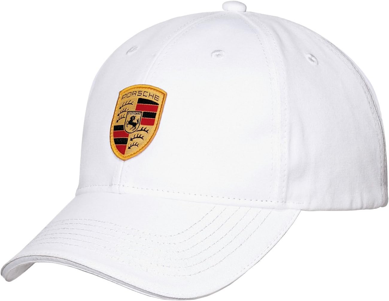 Porsche Crest Logo White Baseball Cap