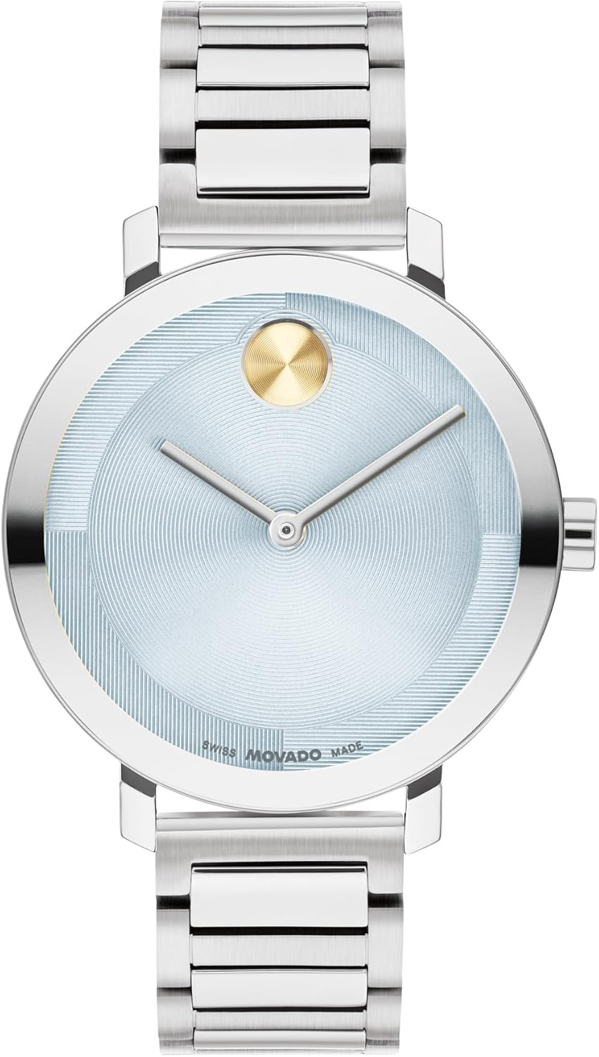 Movado Bold Evolution 2.0 Women's Watch - Swiss Quartz Movement, Stainless Steel Link Bracelet - 3 ATM Water Resistance - Luxury Fashion Timepiece for Her - 34mm