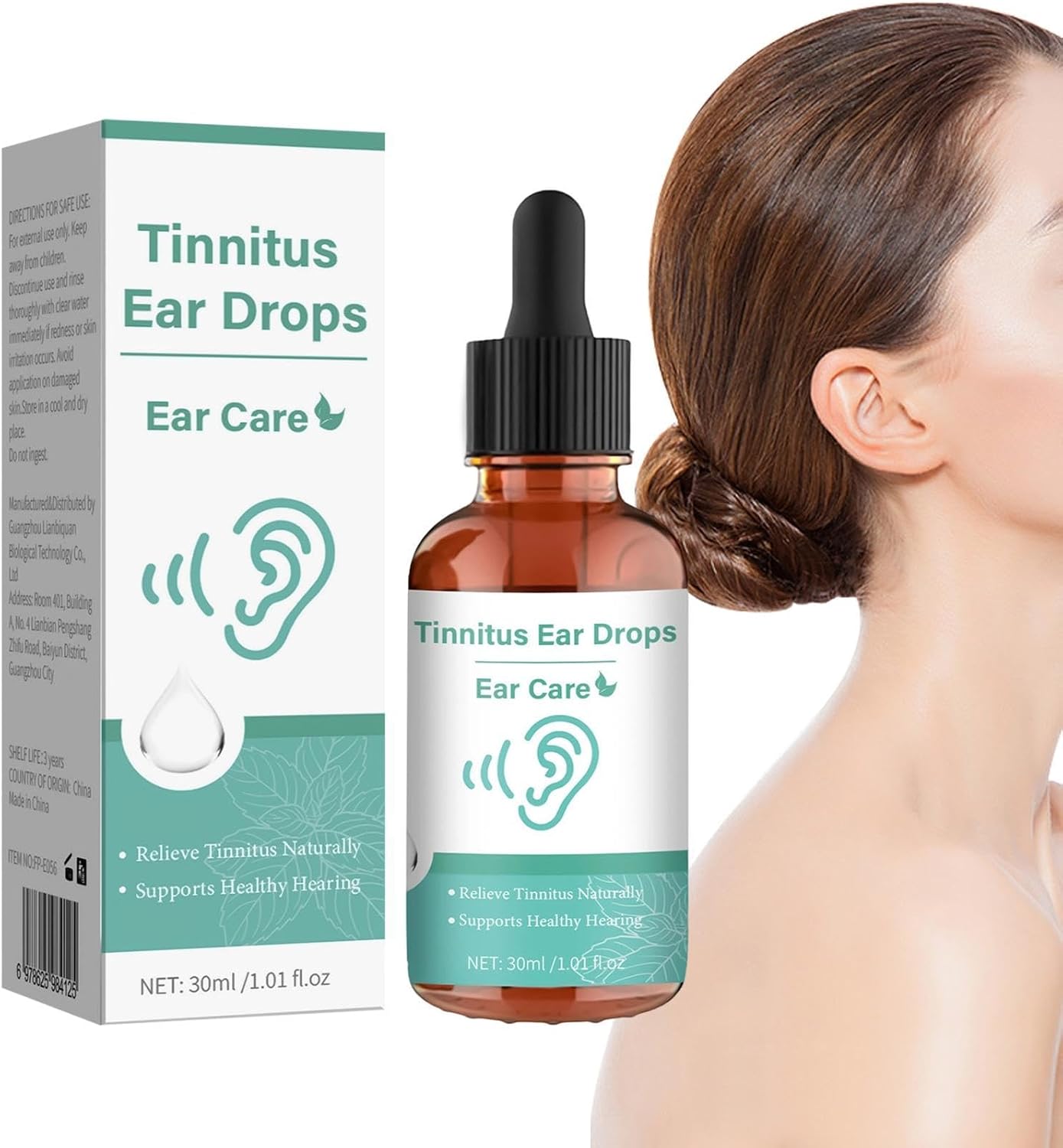Soothing Ear Drops - Gentle Ear Solution, Wax Removal Ears Cleaner, Comfort Care with 30ml Liquid, Hearing Support featuring Relief Formula, Health Aid Daily Use, Ears Care for Travel Routine
