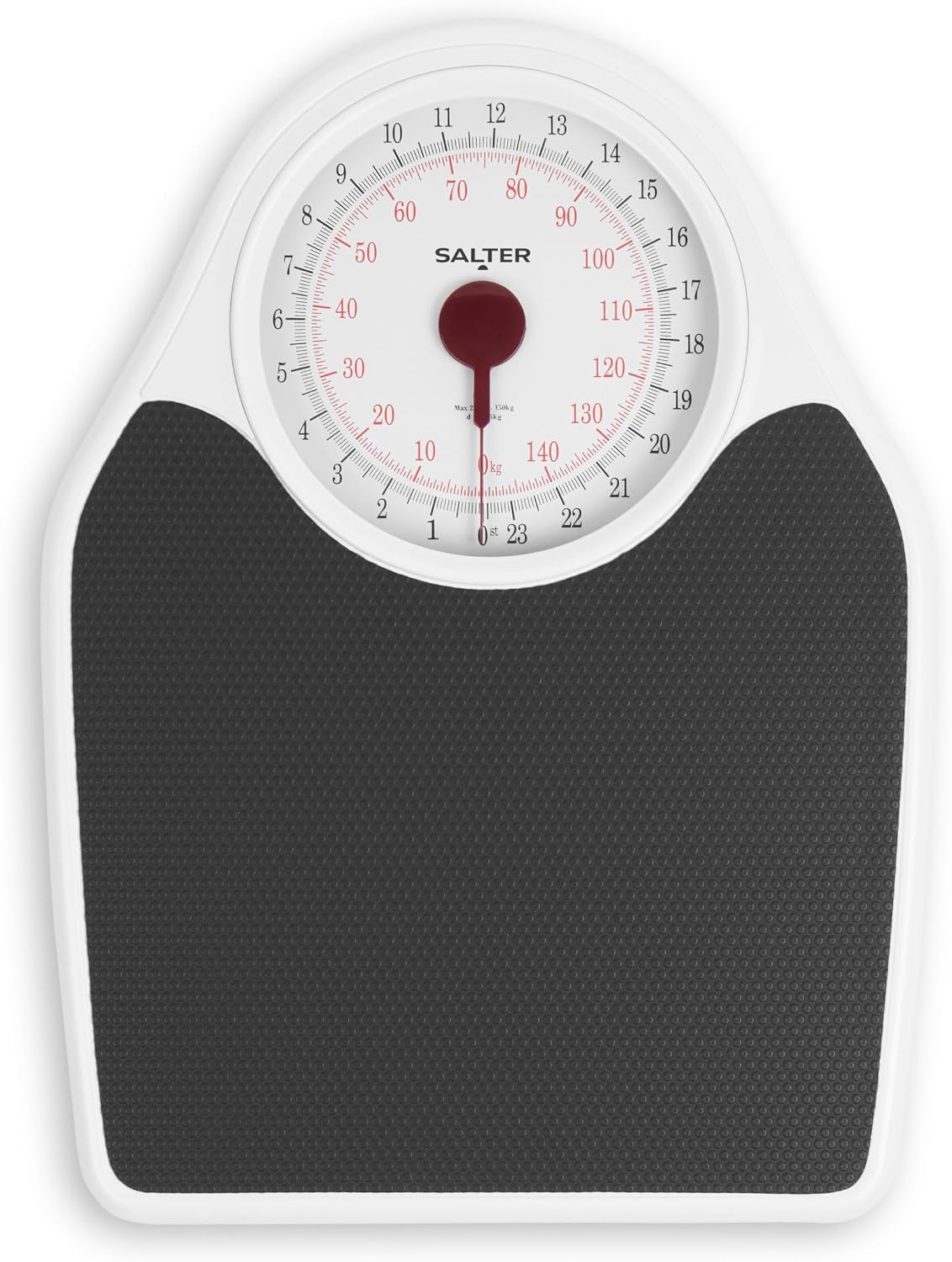 Salter Doctor’s Style Bathroom Scale – Mechanical Bodyweight Scale, Easy Read Dial, Weigh Up To 150kg / 23 st 7 lb, Instant Readings, Non-Slip, Extra Large Platform, No Batteries Needed