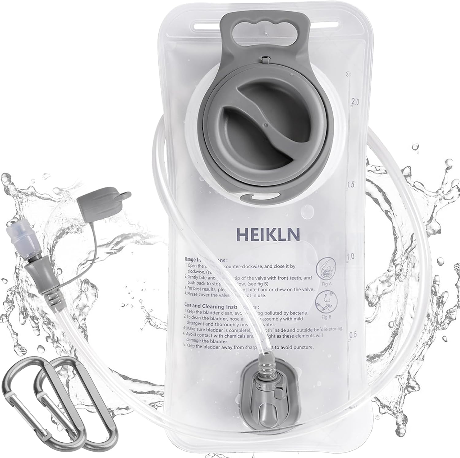 Hydration Bladder 2L-3L,Leak Proof Water Reservoir, BPA Free Military Water Storage Bladder Bag Hydration Pack Replacement Easy Clean for Bicycling Hiking Camping Hunting Running