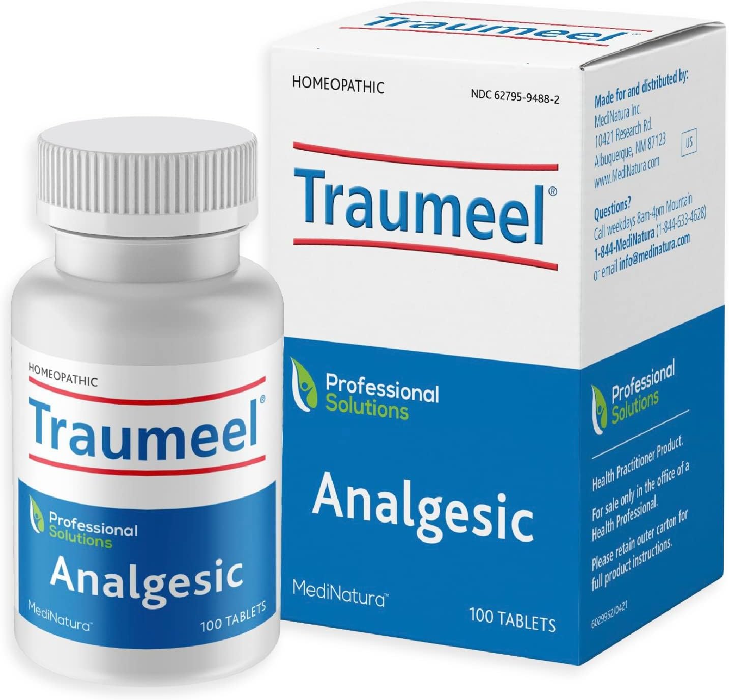 MediNatura Traumeel Homeopathic Arnica + 13 Active Ingredients for Muscle, Joint, Back, Arthritis, Injury, Exercise Related Pain & Soreness - Made in Germany - 100 Tablets