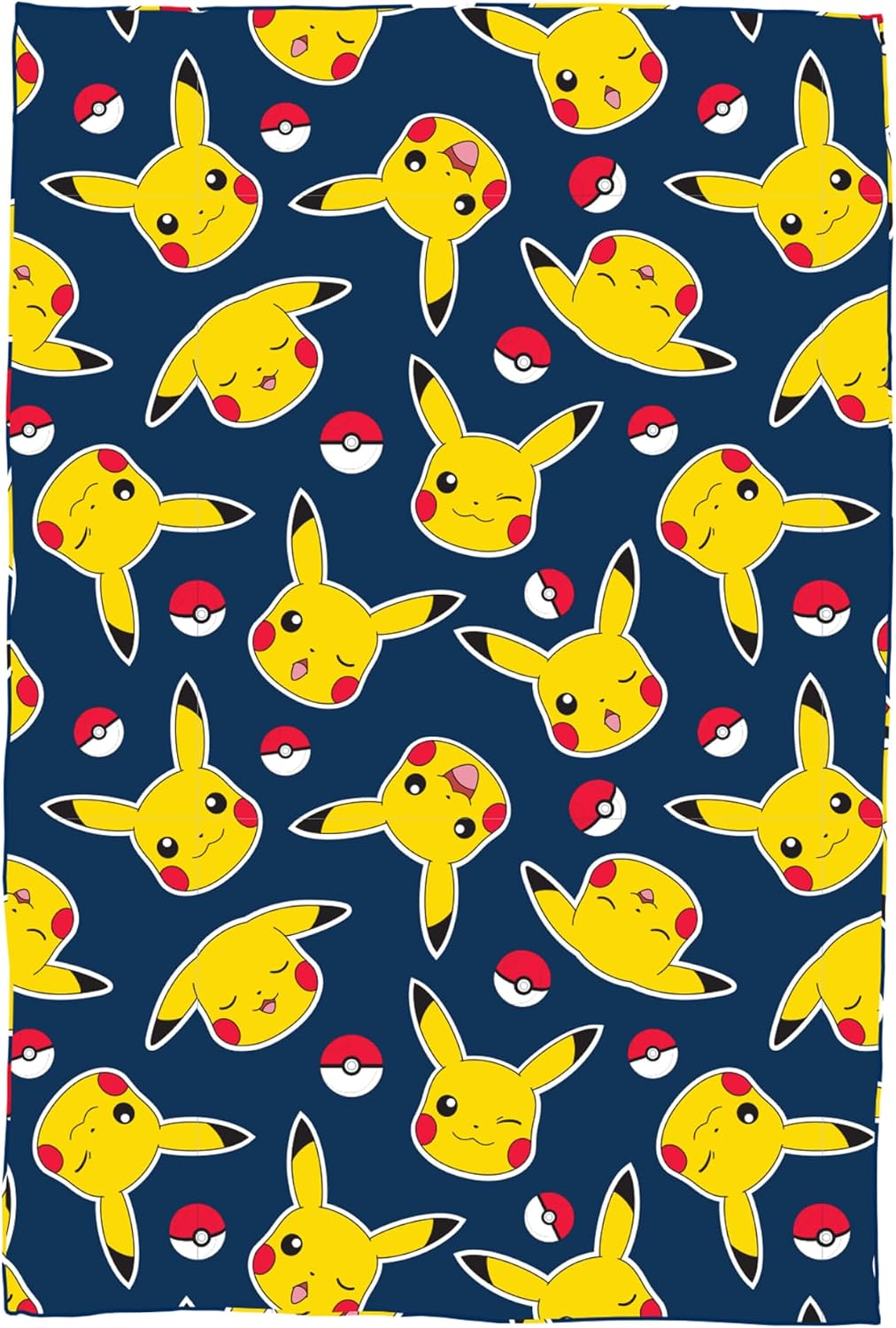 Pokemon Officially Licensed Fleece Blanket | Super Soft Warm Throw, Pikachu and Pokeball Design | Perfect For Home, Bedroom, Sleepovers & Camping | Size 100 x 150cm | Blue