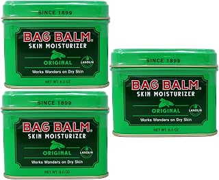 Bag Balm Vermont's Original Hand Moisturizer, Hand Balm for Dry Skin, Cracked Hands, Heels & Dry Hands Treatment, For Dogs and More Ointment, Lotion - 8oz Tin, 3 Pack