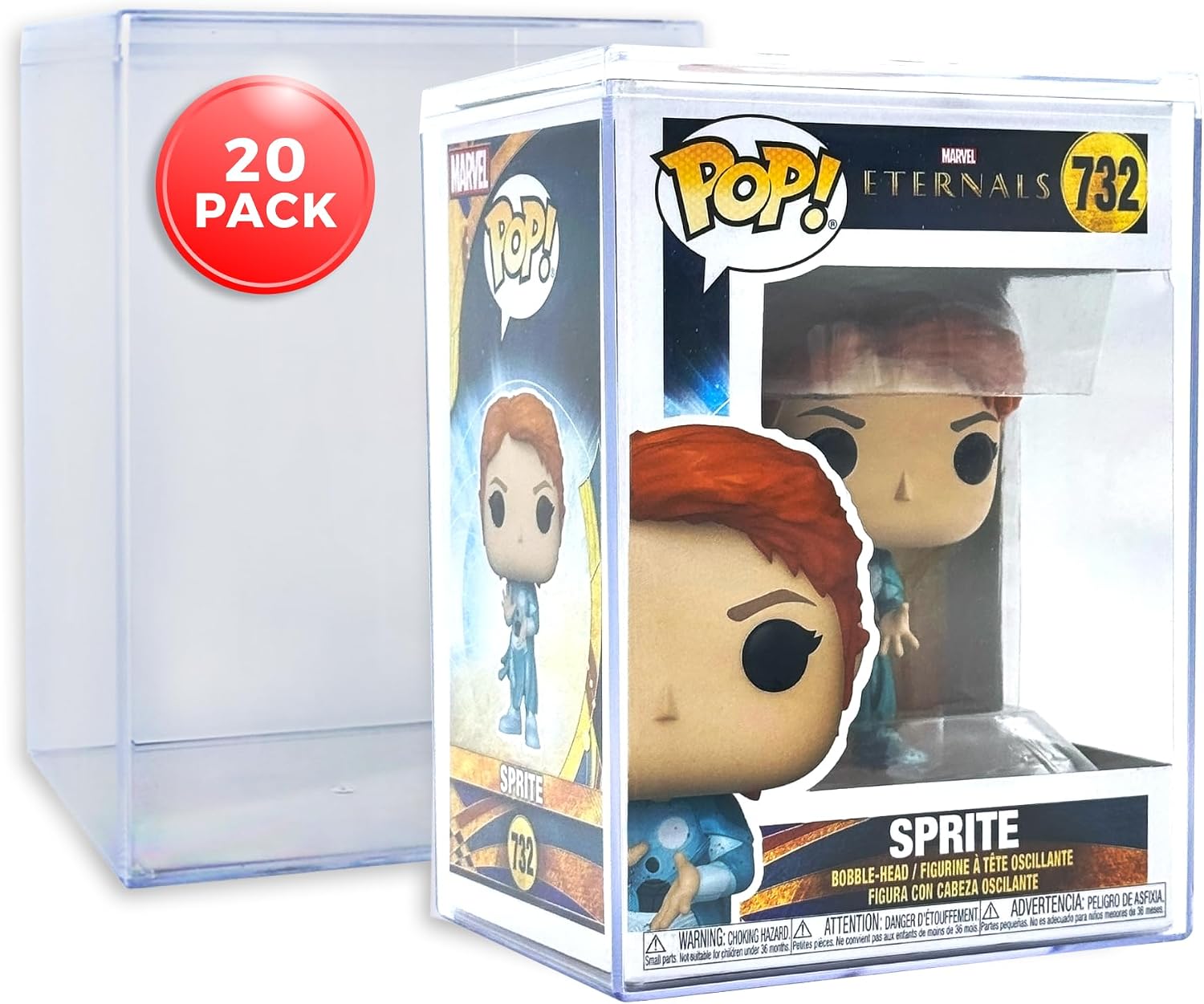 20-Pack Hard Acrylic Funko Pop Protector Display Case (4"), Stackable Display Case, Crystal Clear, 2.5mm Thick, Made in USA by Gary Plastic Packaging