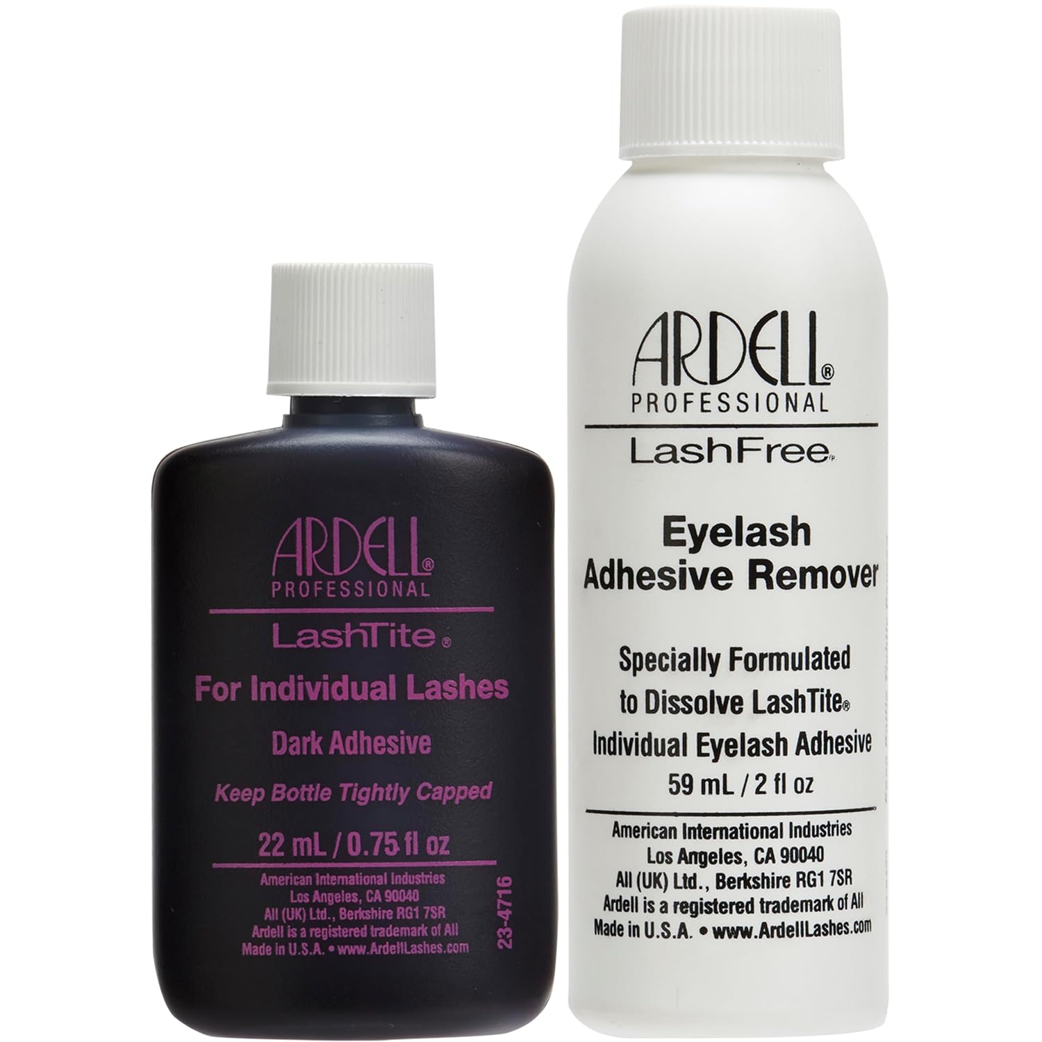Ardell LashTite Dark Individual Lash Adhesive with LashFree Remover – Eyelash Glue and Remover Set for Cluster Individual Lashes, Long Lasting Hold, 1 Pack