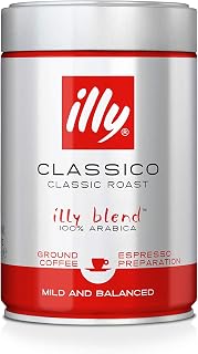 Illy - Espresso - Ground Coffee Medium Roast - 250g (Pack of 2)