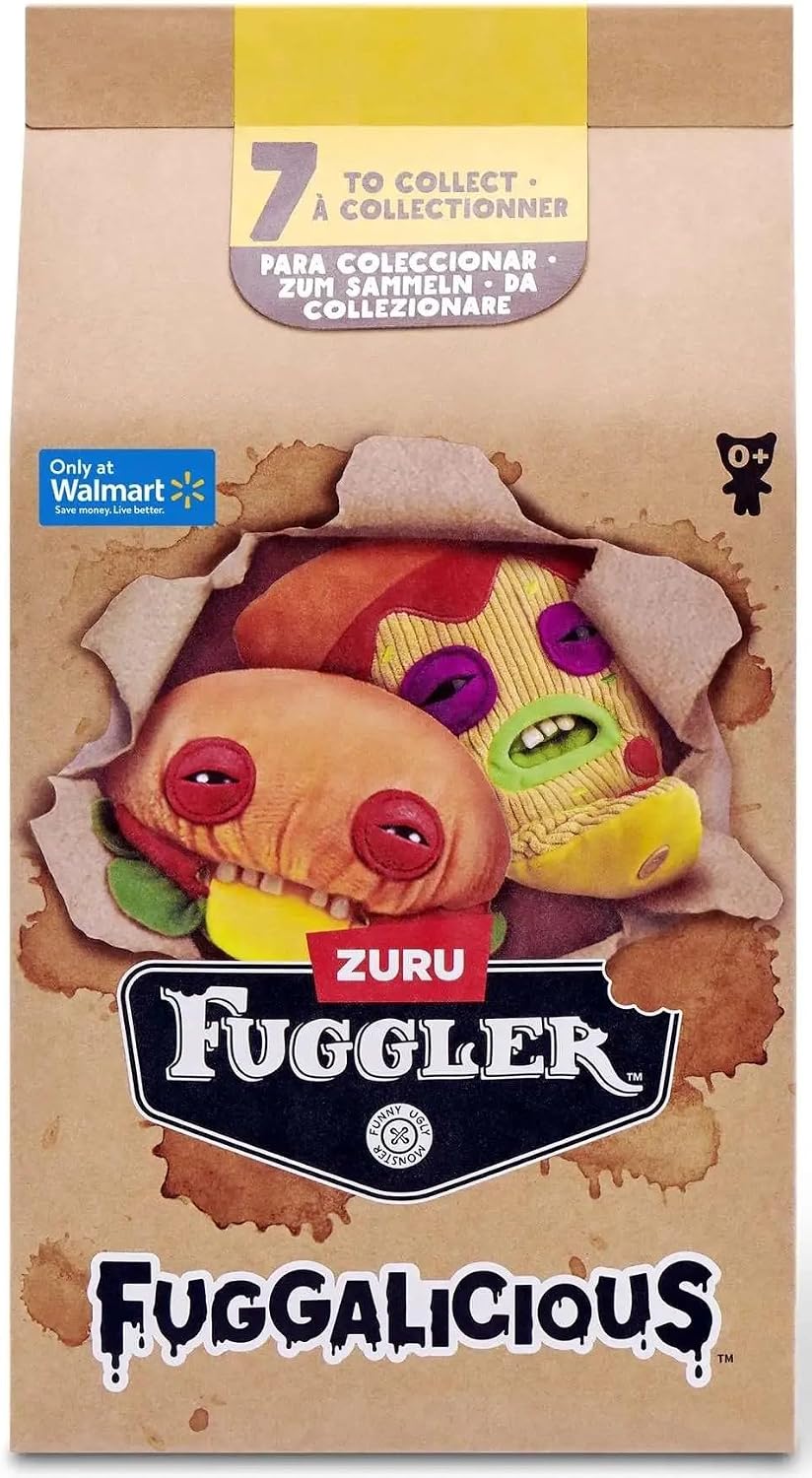 Fuggler ZURU Fuggalicious Mystery Blind Bag, Food Theme Collectible Plush Toy, Includes 1 Blind Bag, 7 in Total to Collect