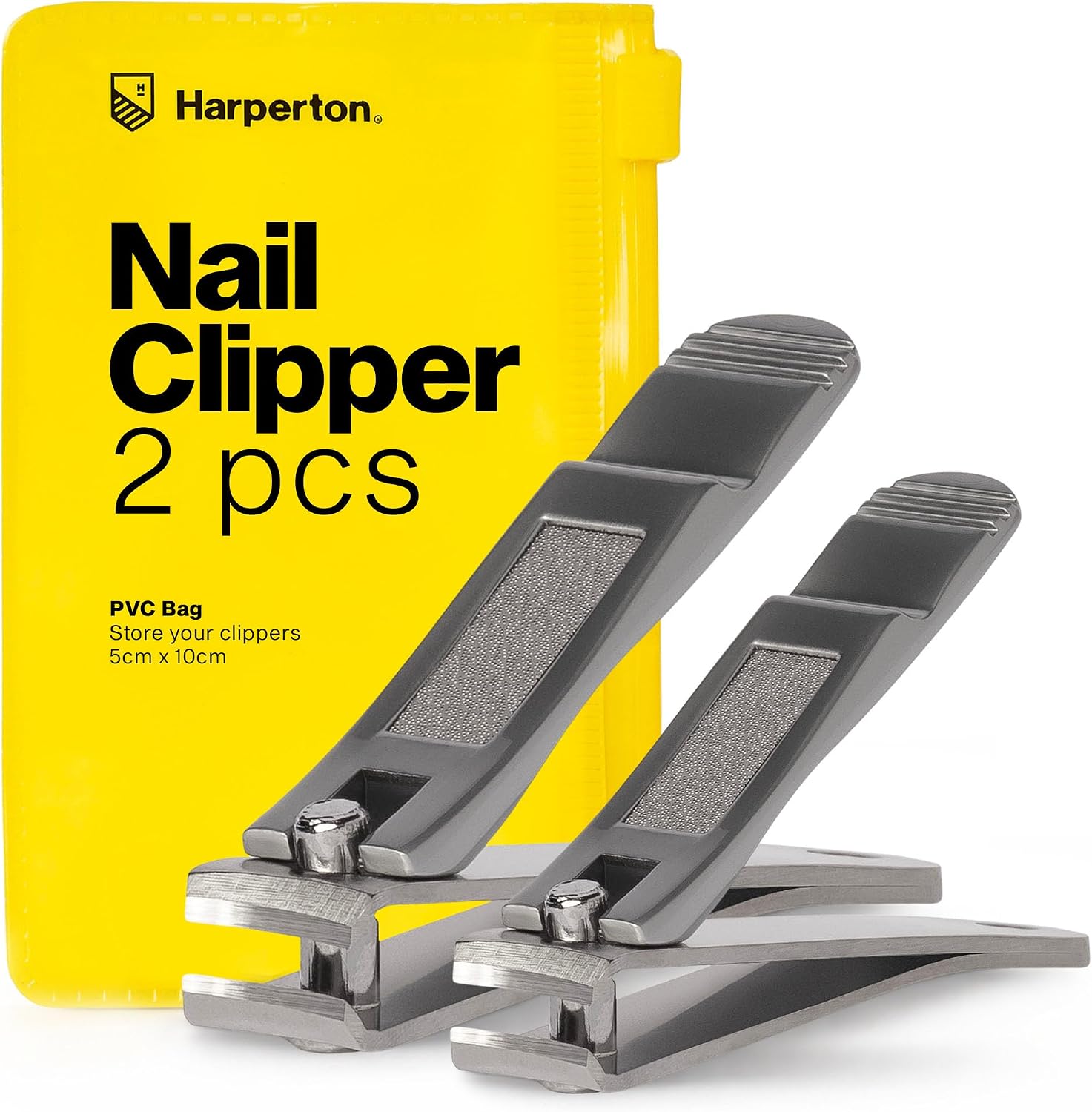 Ultra Sharp Nail Clippers Set for Men & Women - 2 Pack Professional Stainless Steel Toe Nail Clippers with Built-in File & Travel Case - Heavy Duty Fingernail Clippers Kit for Thick Nails for Seniors