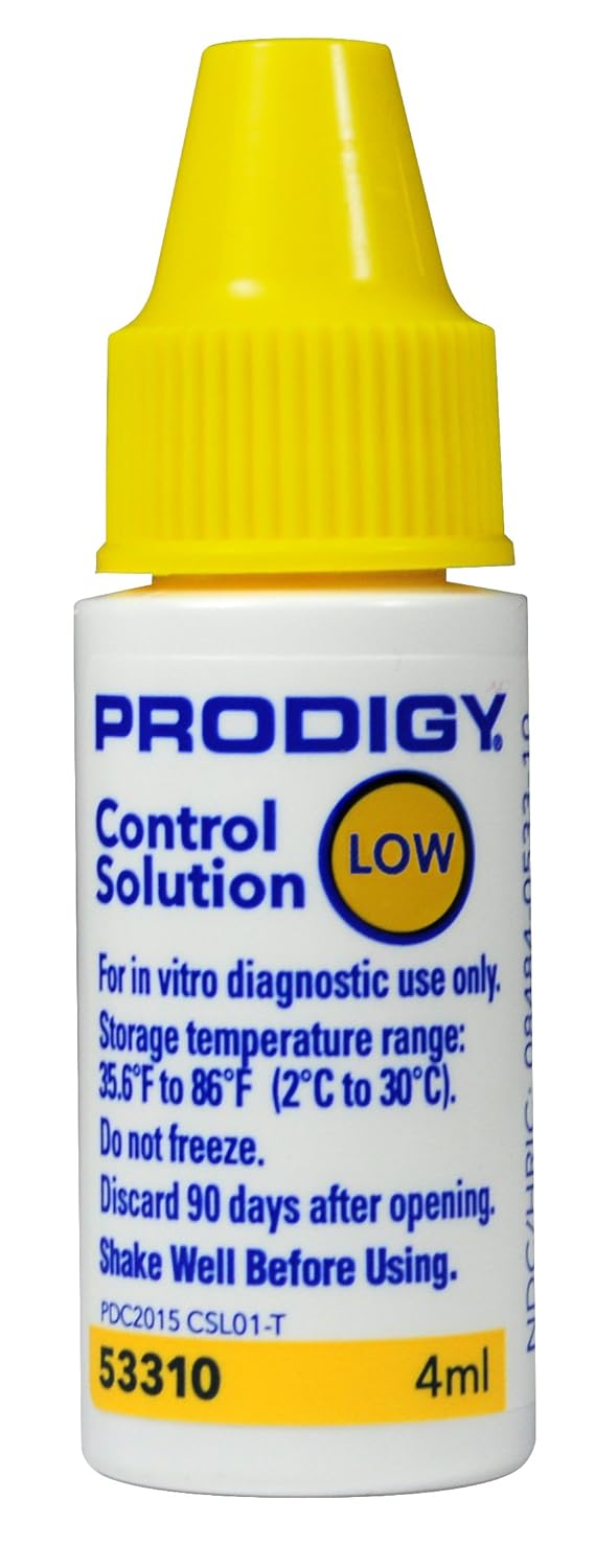 Prodigy 53310 Control Solution Low 4Ml, White, Yellow, Red