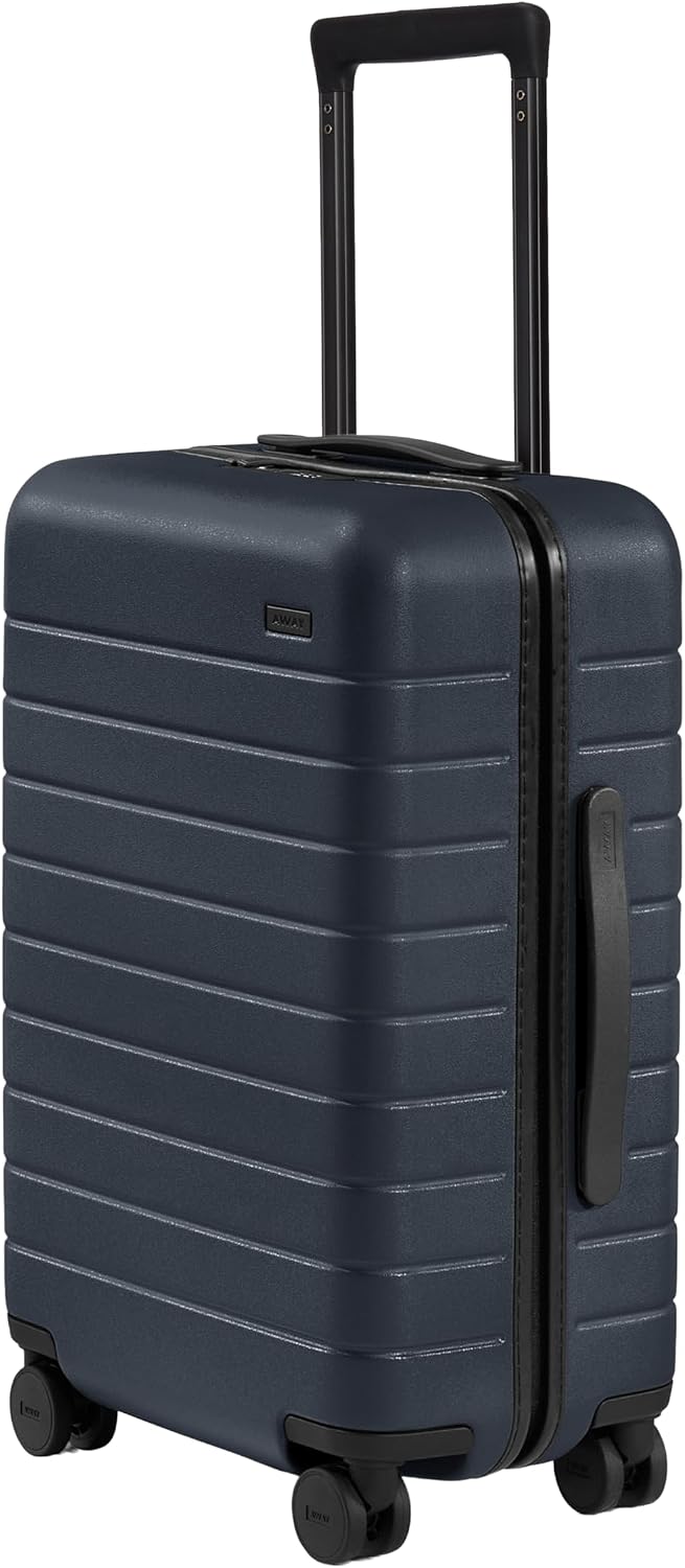 Away Carry-On Luggage - 22-Inch Lightweight Hardside Suitcase with 360° Spinner Wheels, Interior Compression System, TSA-Approved Lock - Navy Blue