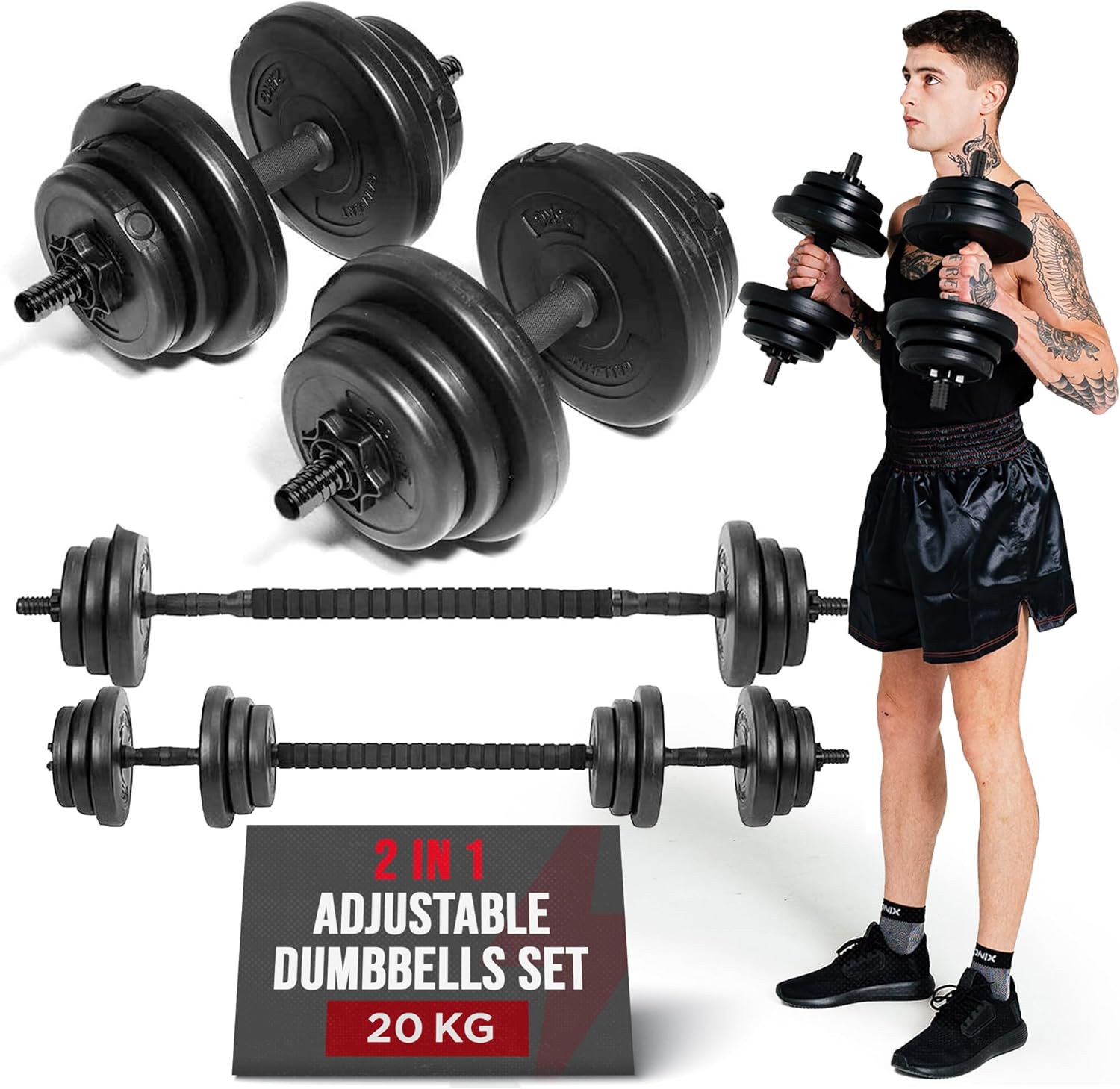Gallant Adjustable Dumbbells Set, Hand Free Weights Set for Strength Training, Weight Lifting, Bodybuilding- Weight Sets for Men and Women