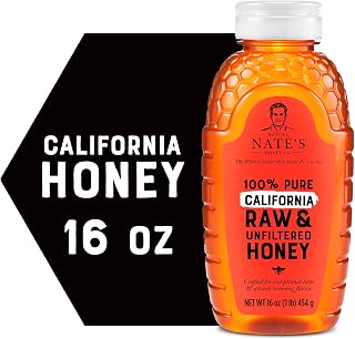 Nate's California 100% Pure, Raw & Unfiltered Honey - 16 oz. Squeeze Bottle - All-natural Sweetener