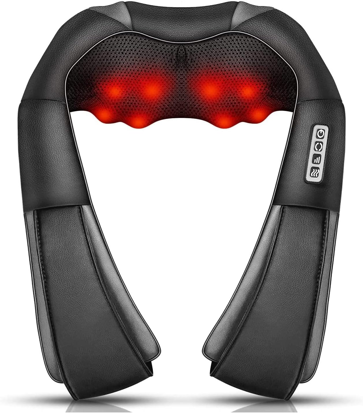 Neck Massager, Deep Tissue 3D Kneading, by iKristin, Portable, with Heat, Shiatsu Massager for Neck, Back, Shoulder, Foot and Leg, at Home and Car, Suitable for Women and Men.